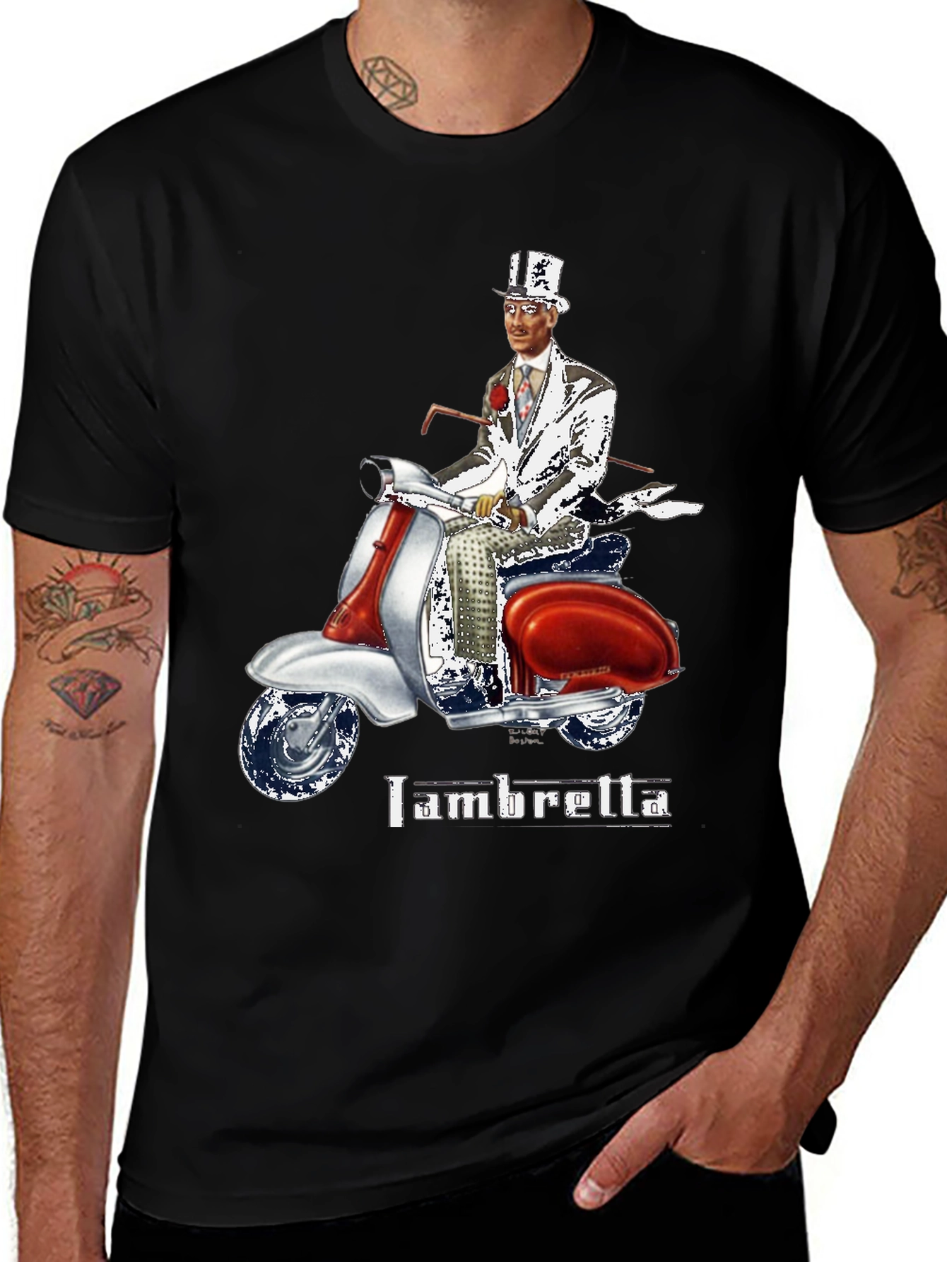 Variant 30 of Vintage Lambretta Scooter Graphic Tee