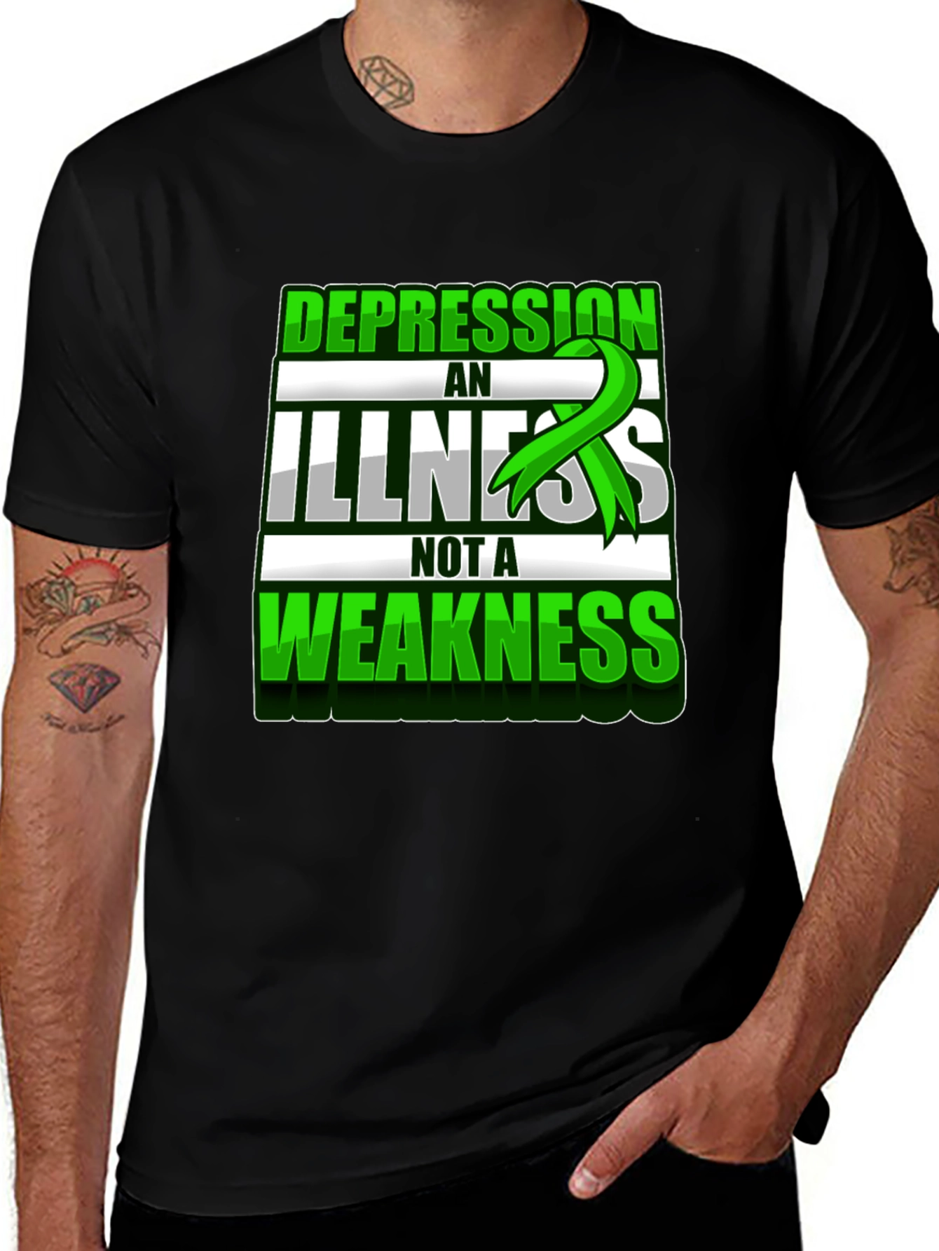 Depression Awareness T-Shirt - Illness Not Weakness