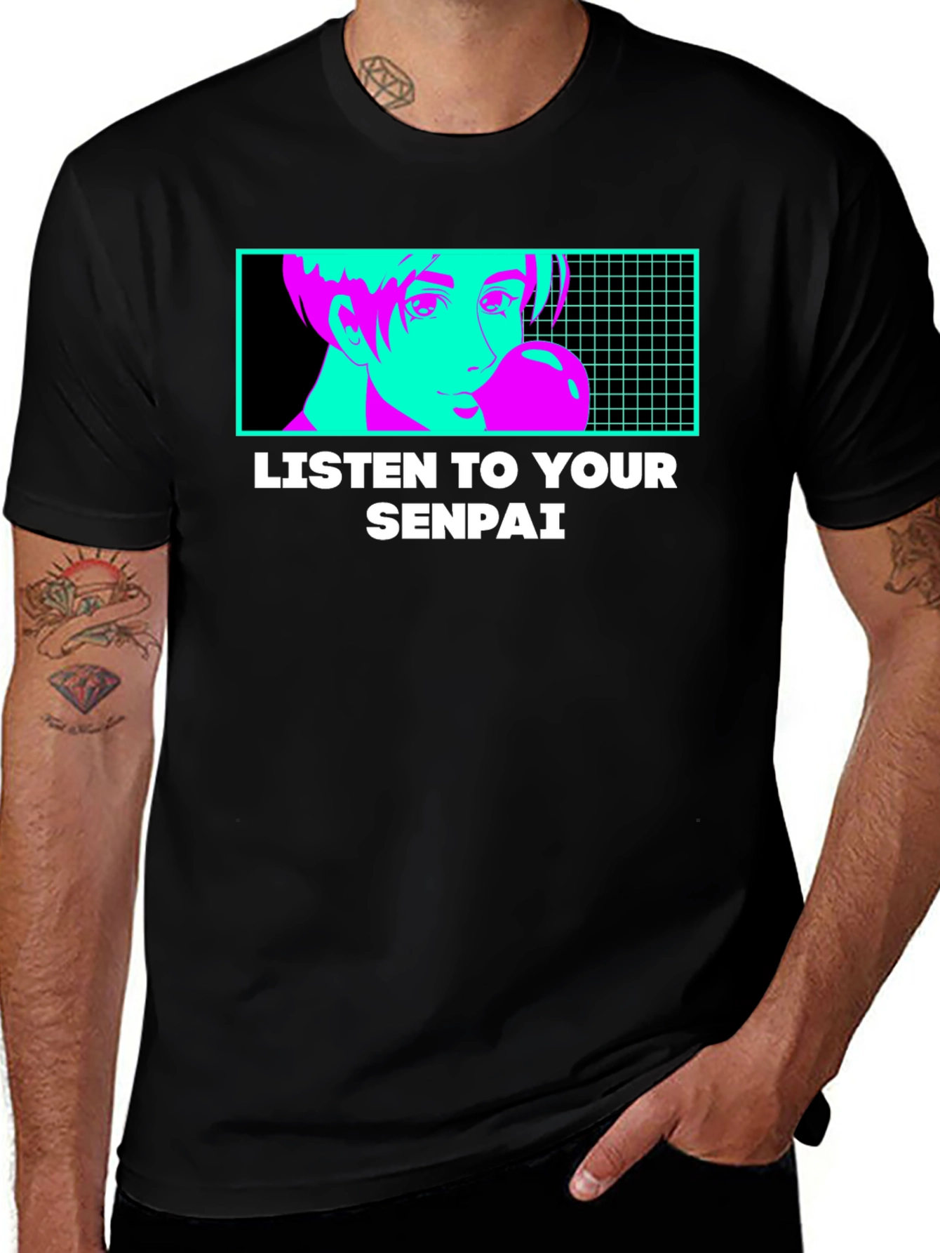 Listen To Your Senpai Anime Graphic T-Shirt