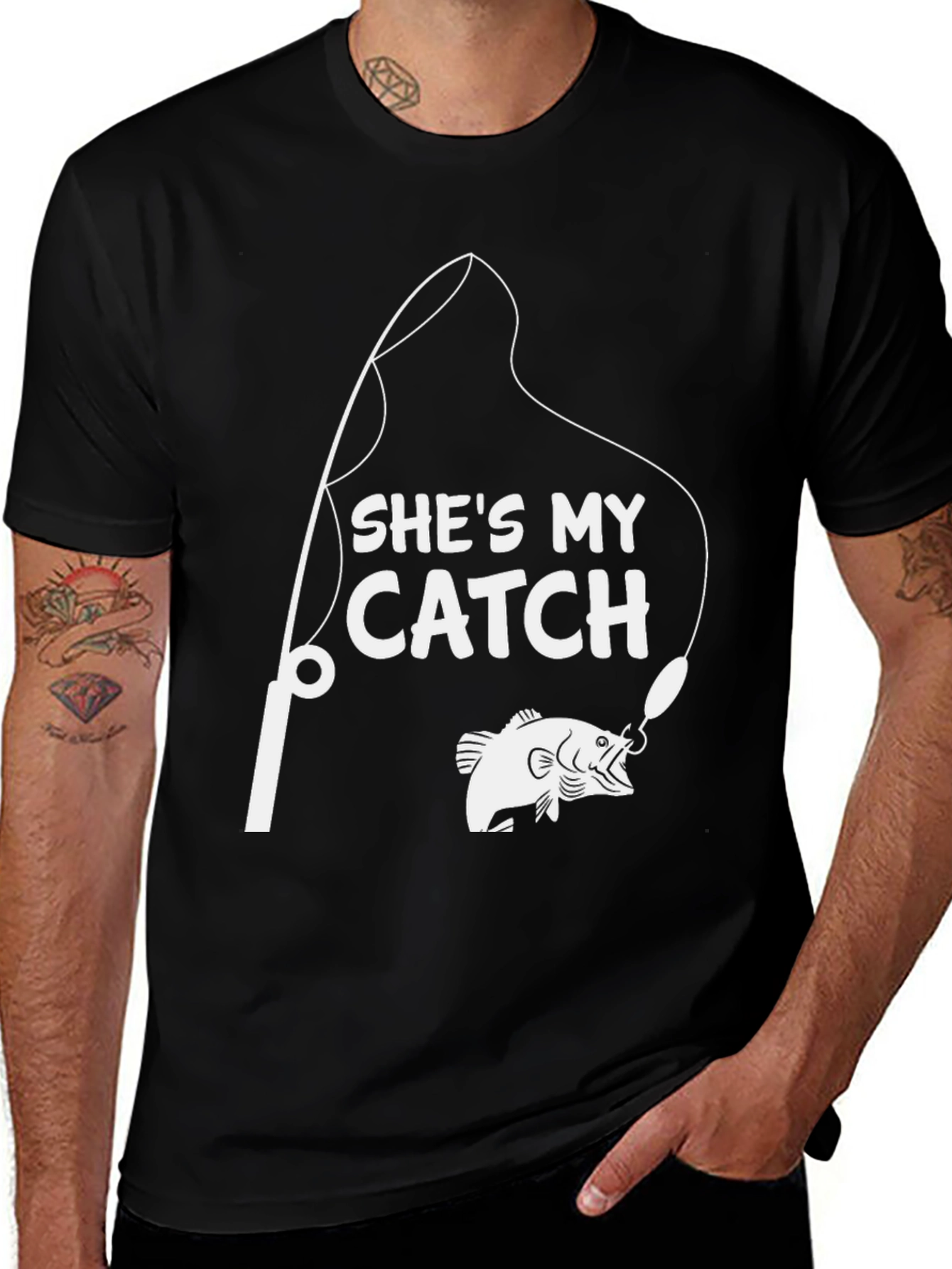 She's My Catch T-Shirt Fishing Rod & Fish Graphic