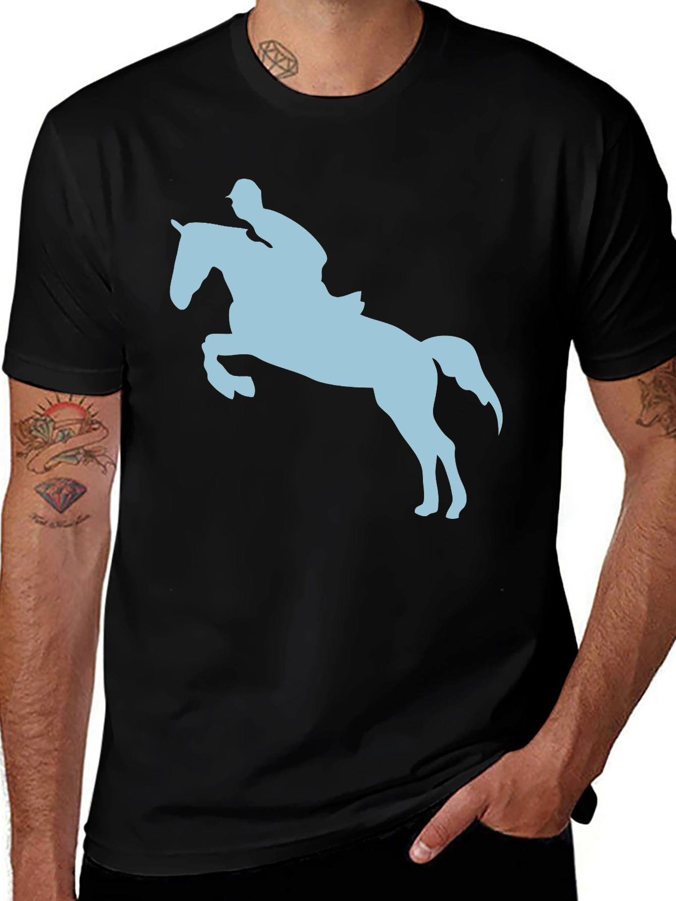 Variant 28 of Equestrian Silhouette Tee - Horse Riding T-Shirt