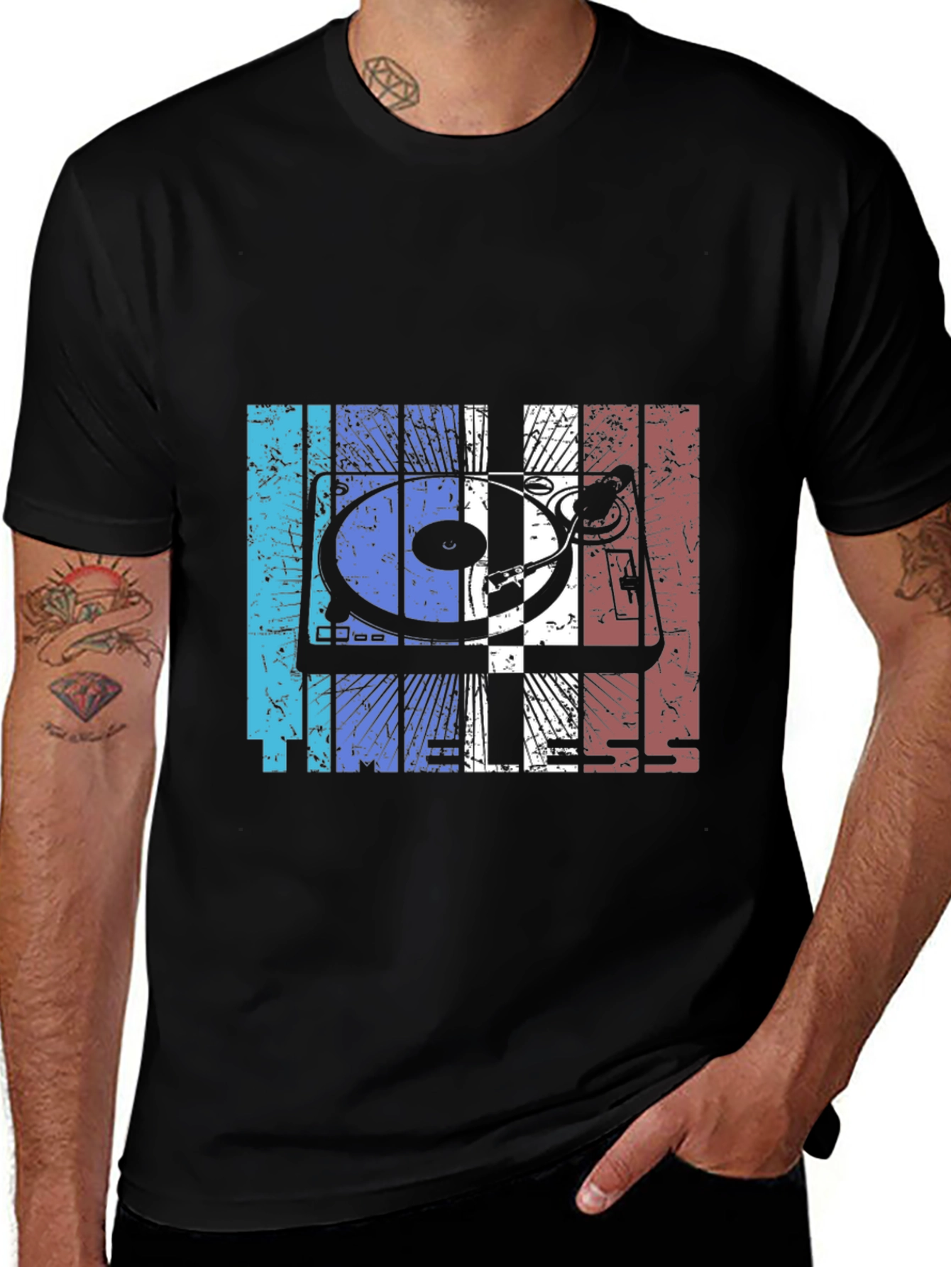 Variant 23 of Retro Turntable Graphic Tee - DJ Style