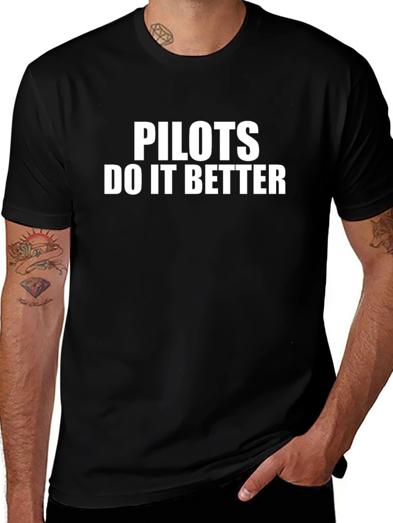 Variant 7 of Pilots Do It Better T-Shirt - Aviation Humor Tee