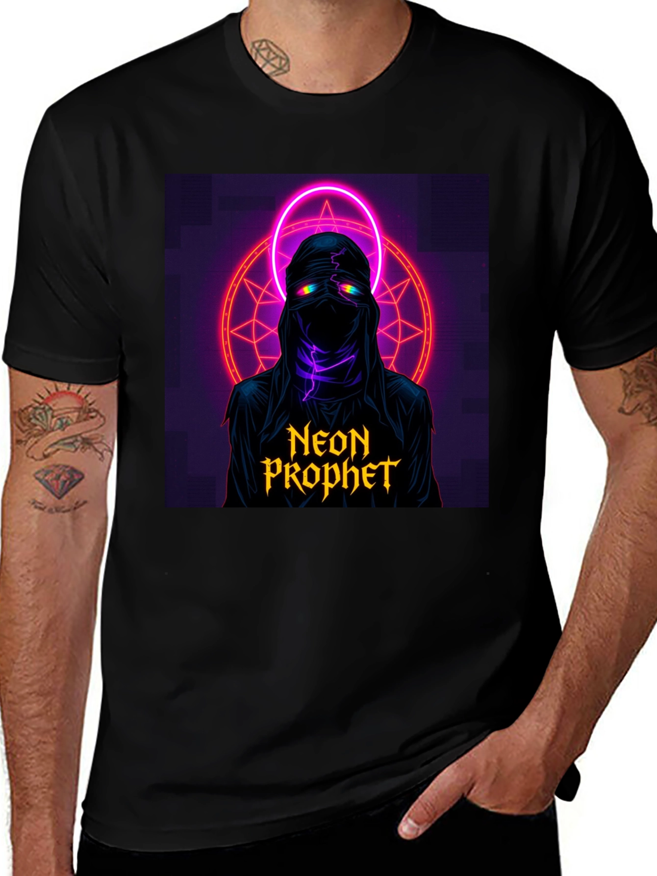 Neon Prophet Graphic Black T-Shirt