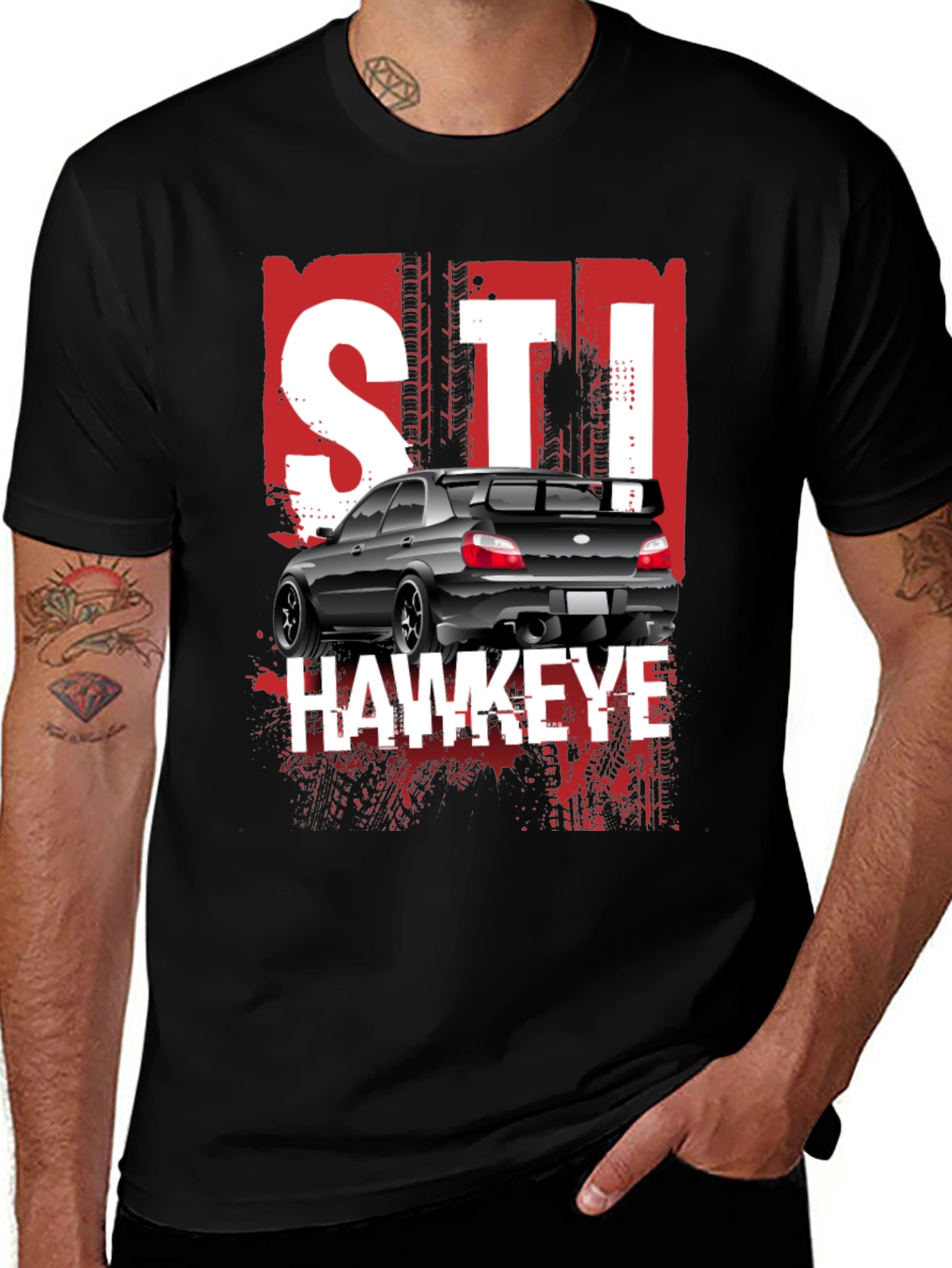 Variant 11 of STI Hawkeye Car Enthusiast Graphic Tee