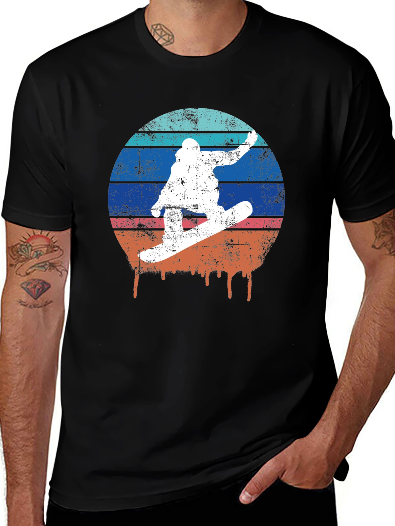 Variant 21 of Retro Snowboarder T-Shirt, Vintage Style Tee