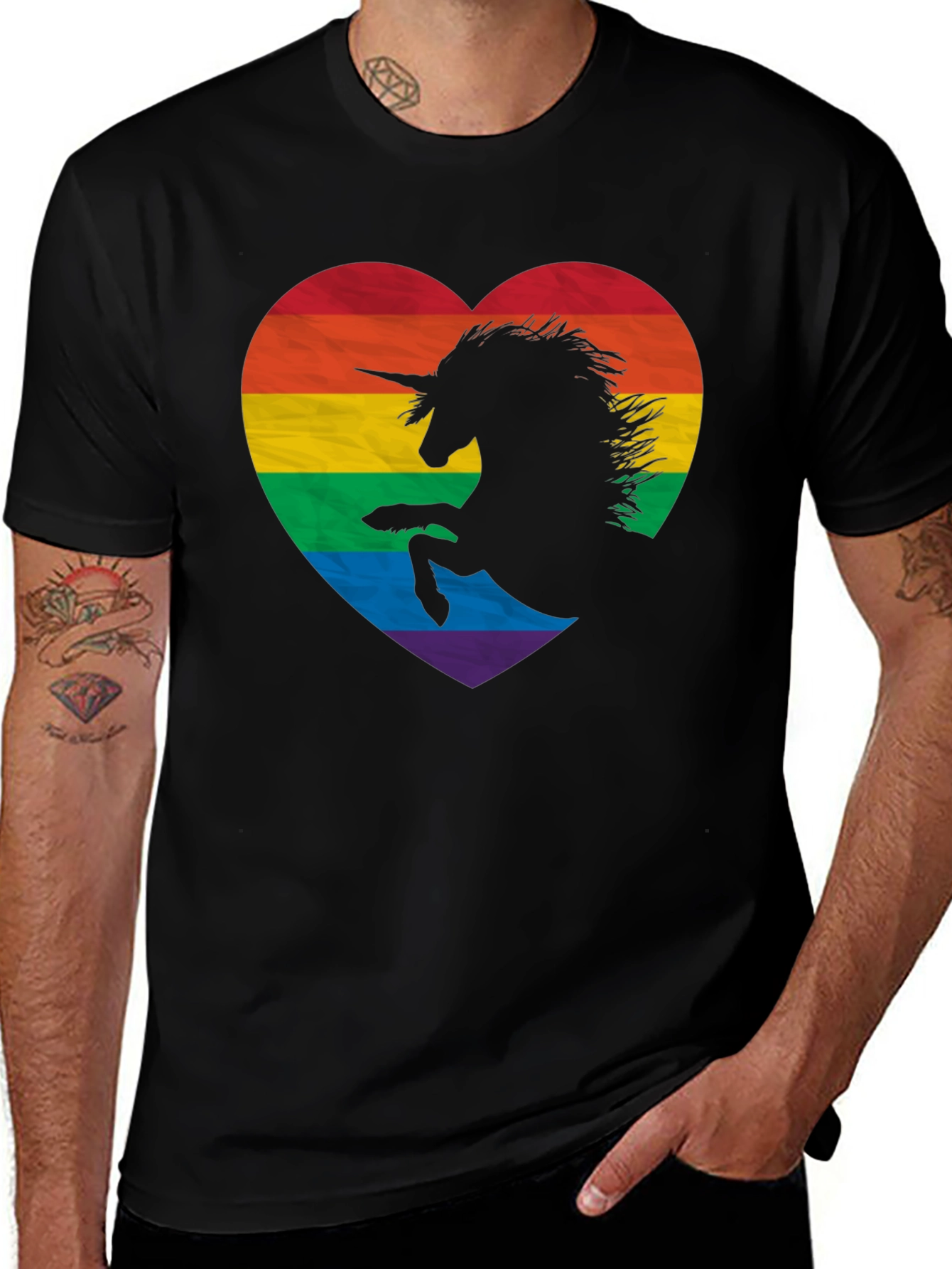Pride Unicorn Heart T-Shirt