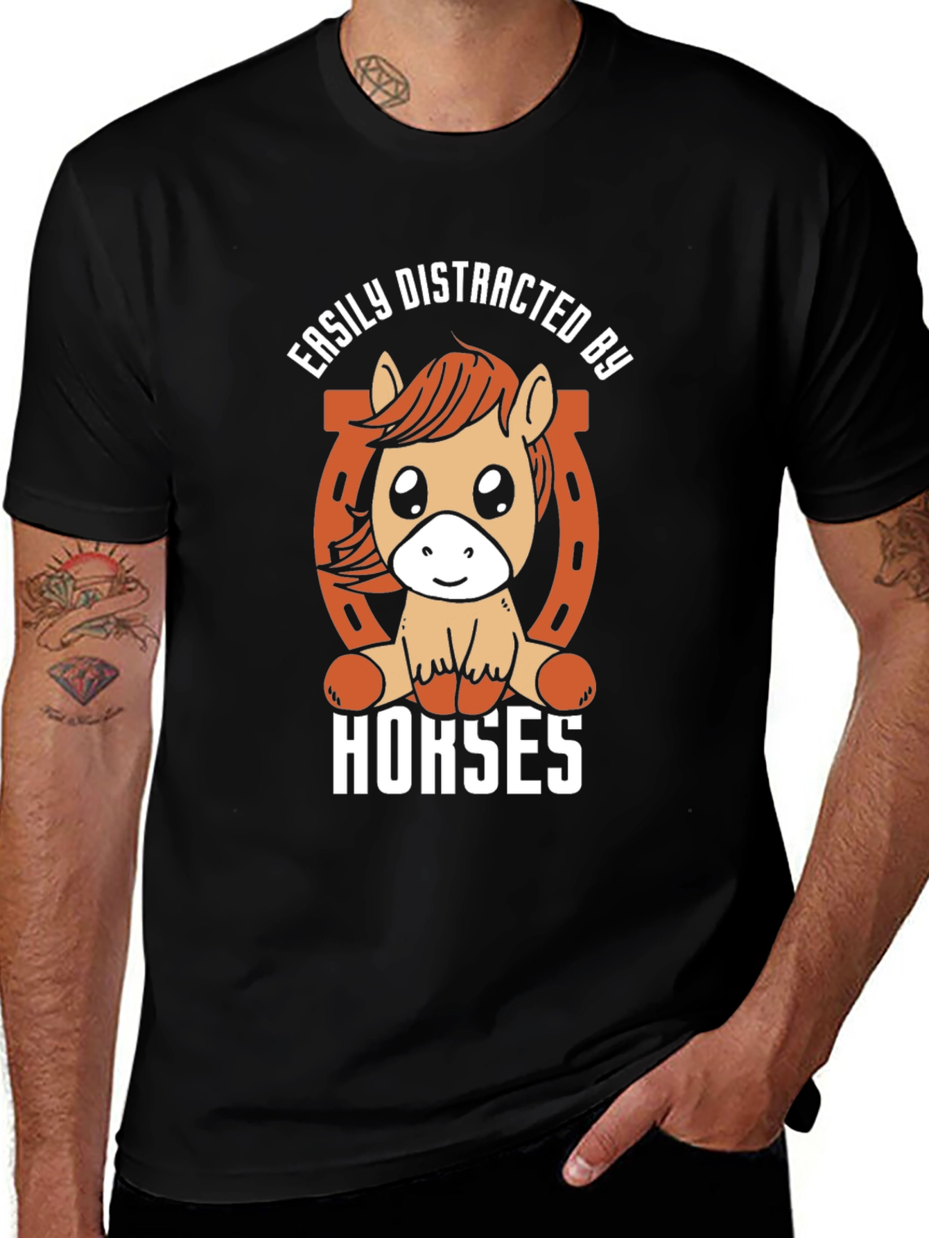 Variant 21 of Easily Distracted by Horses Graphic Tee