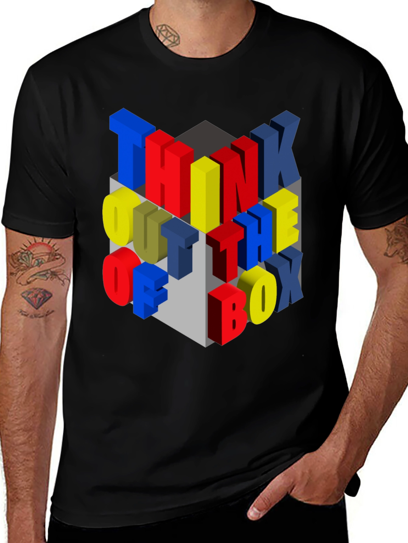 Variant 23 of Think Outside the Box Graphic Tee