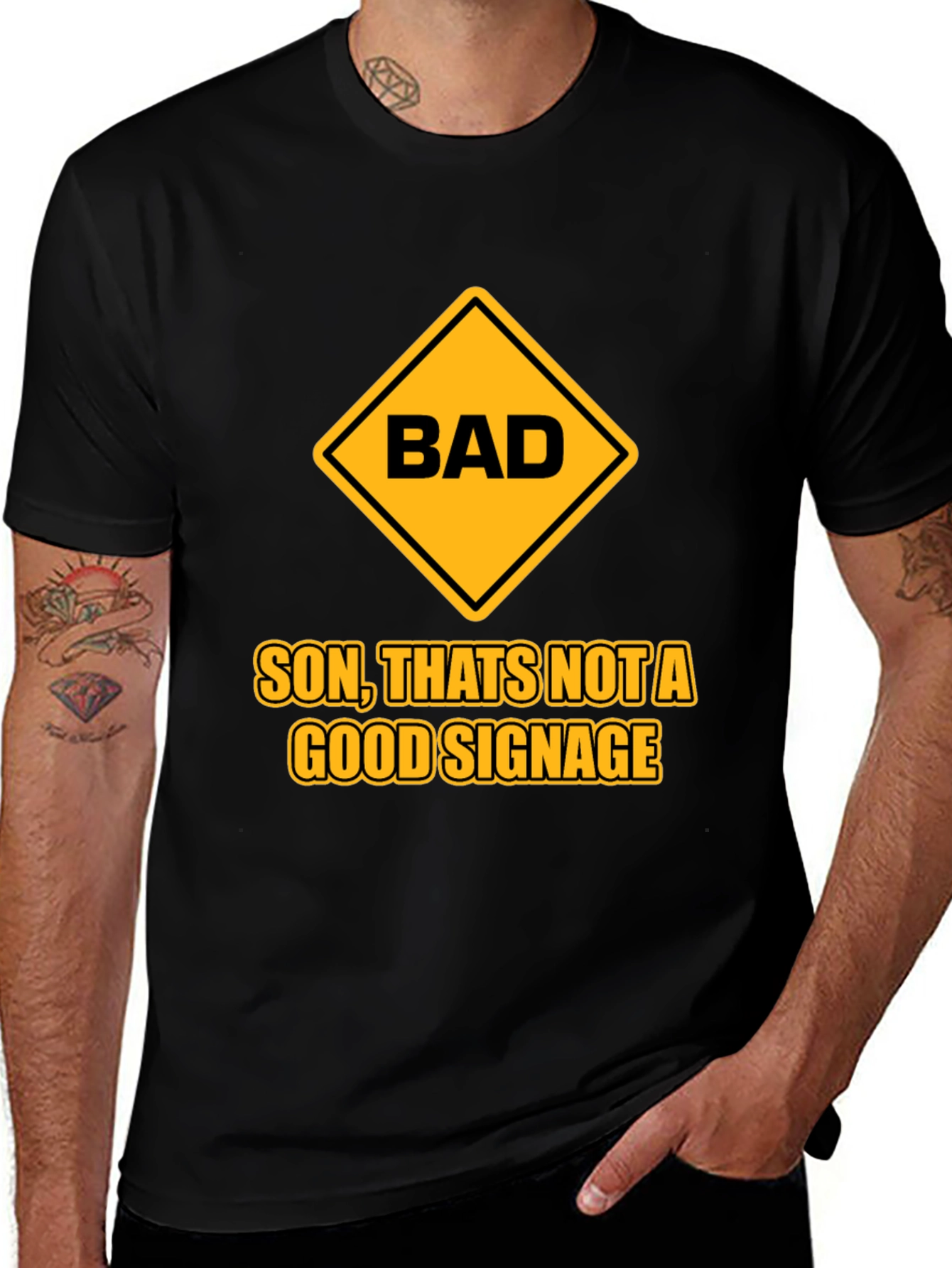 Variant 14 of Bad Signage Humor Graphic T-Shirt
