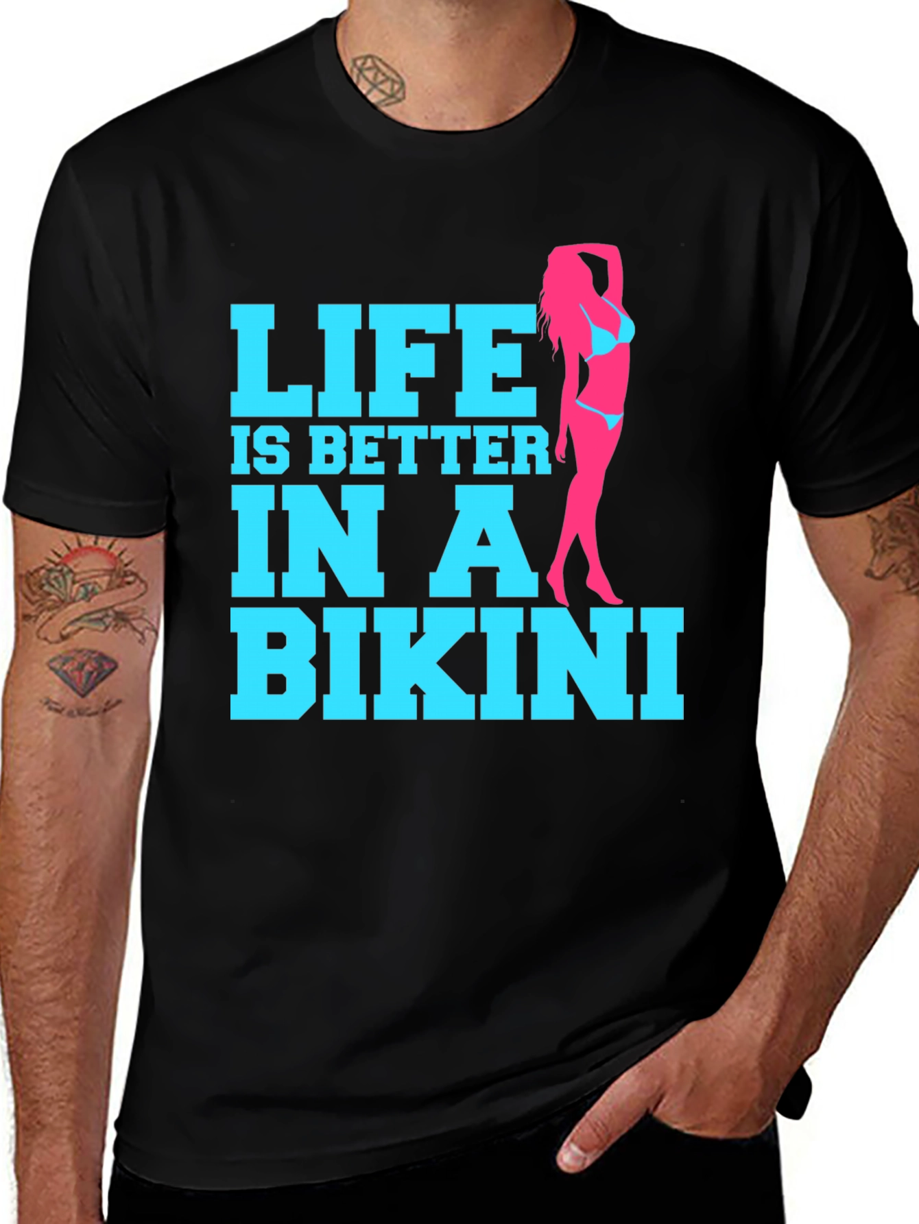 Variant 7 of Life is Better in a Bikini Graphic Tee