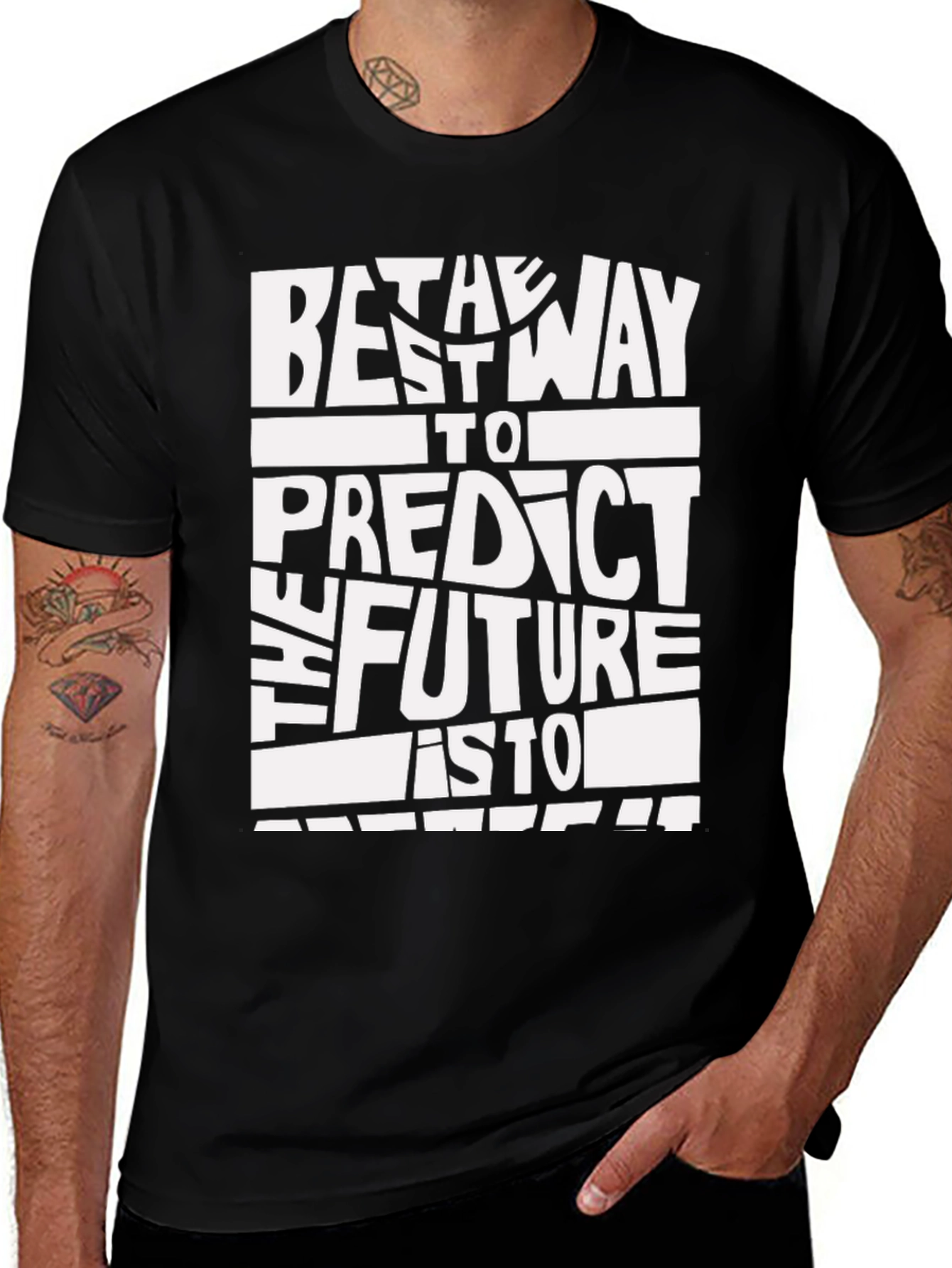 Variant 12 of Inspirational Graphic Tee - The Best Way To Predict The Future