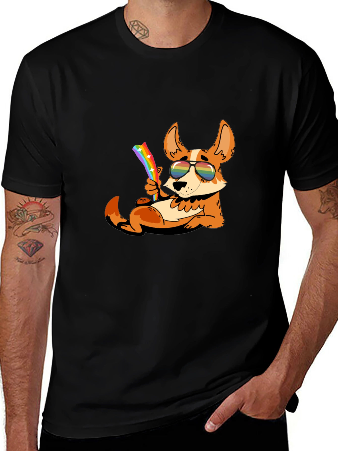 Pride Corgi Graphic Tee