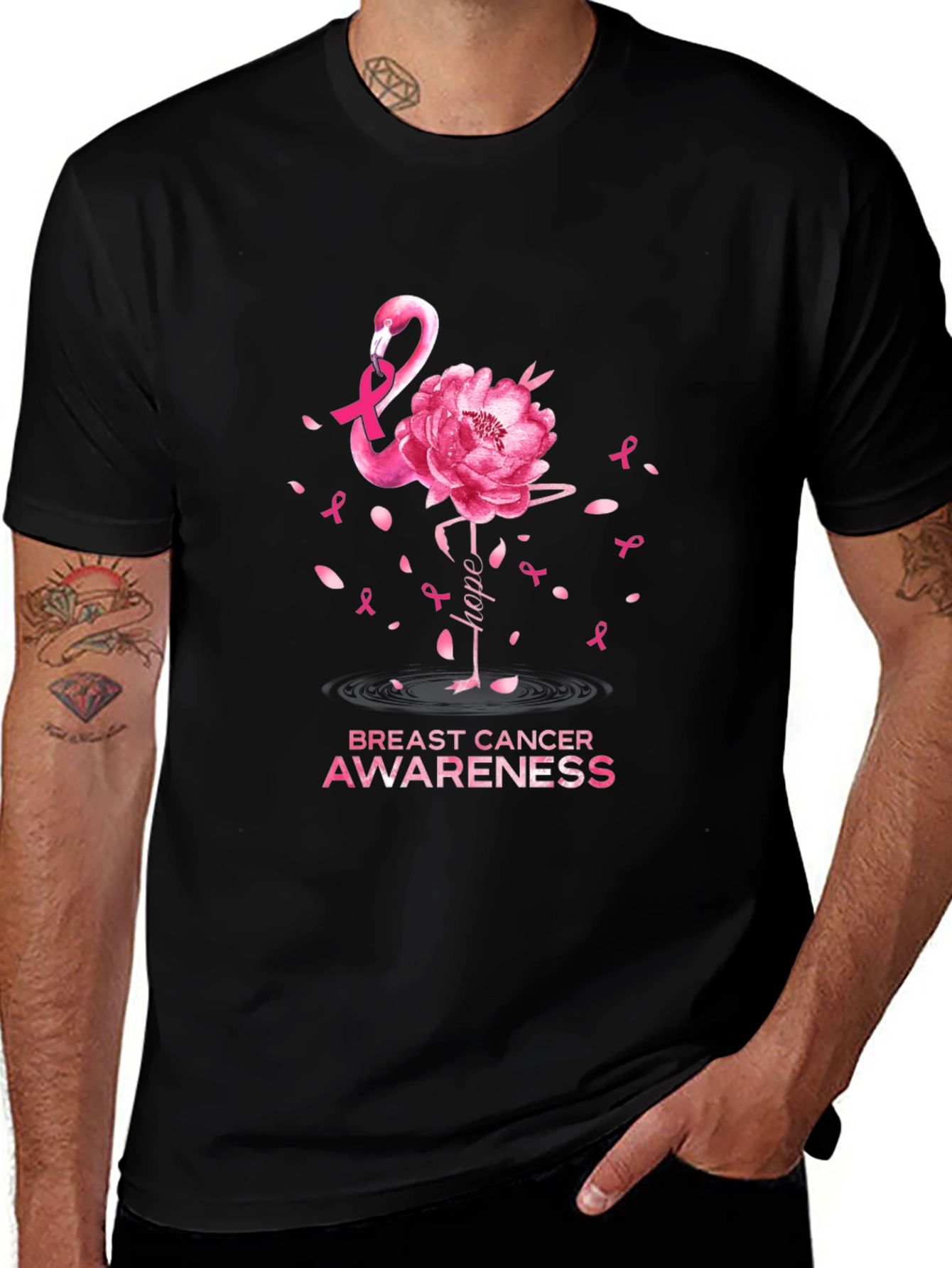 Breast Cancer Awareness Flamingo T-Shirt