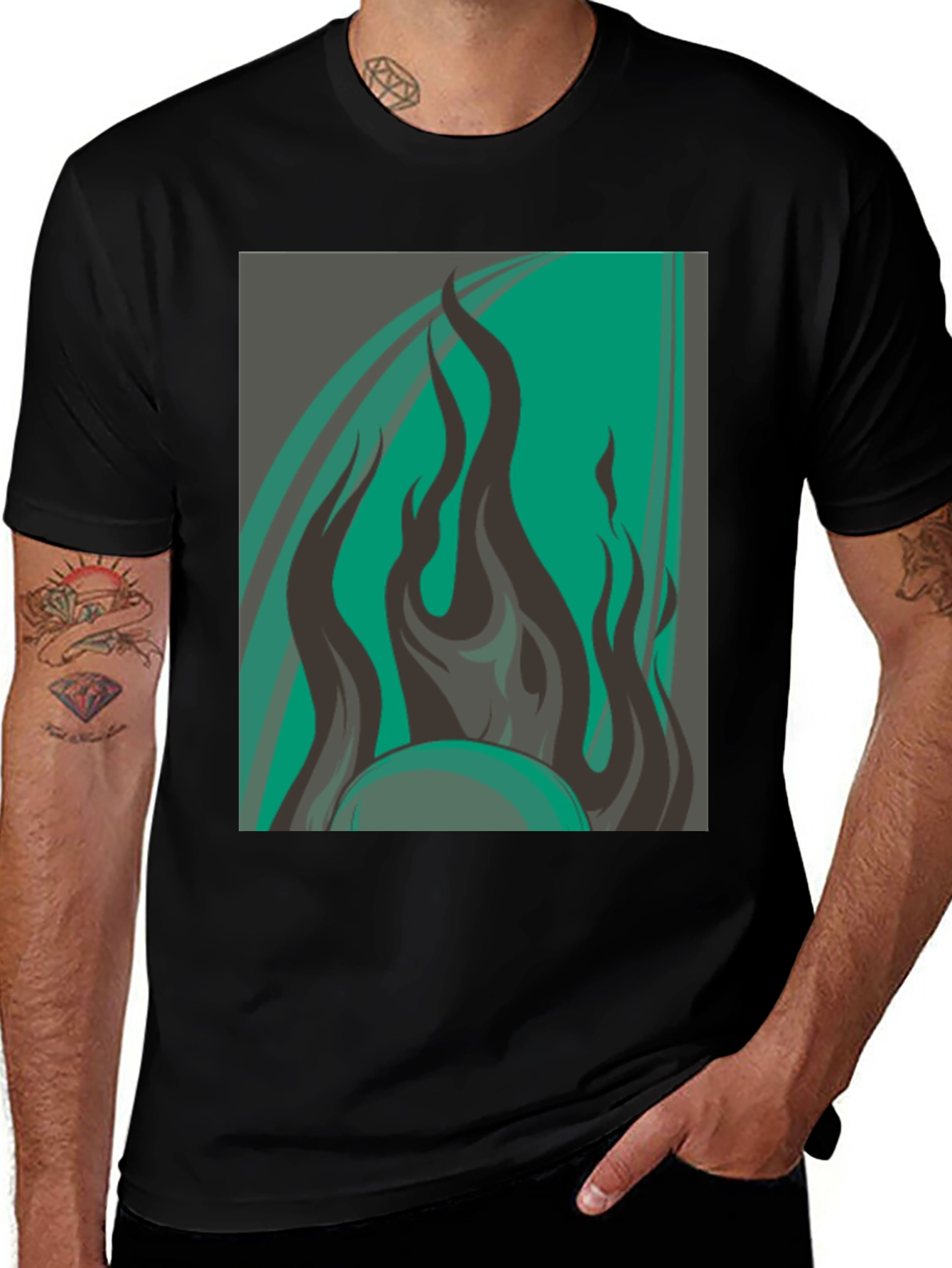 Variant 13 of Fiery Graphic Tee - Bold & Stylish