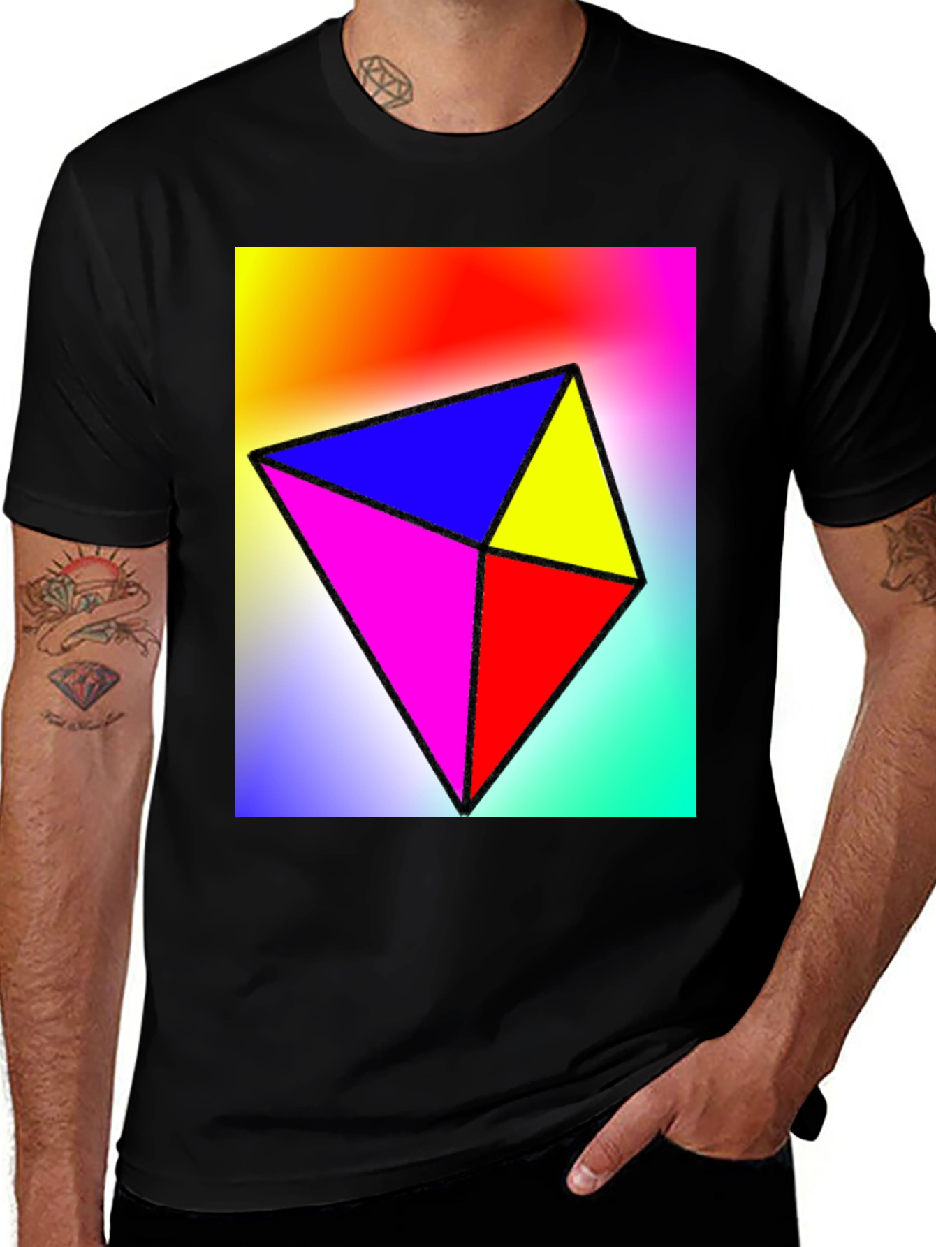 Variant 22 of Geometric Color Block Tee