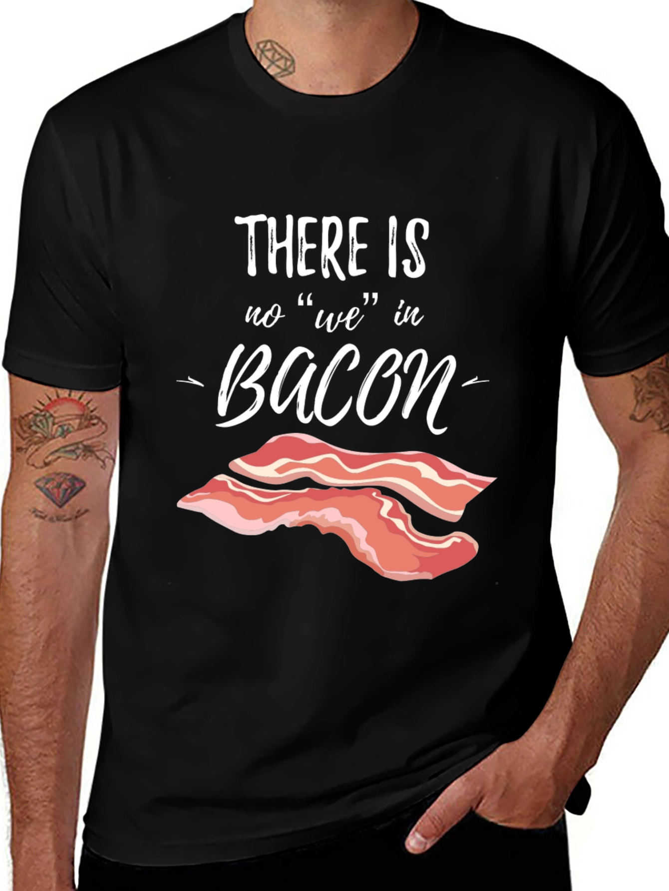 Variant 11 of Funny "No We In Bacon" Graphic Tee