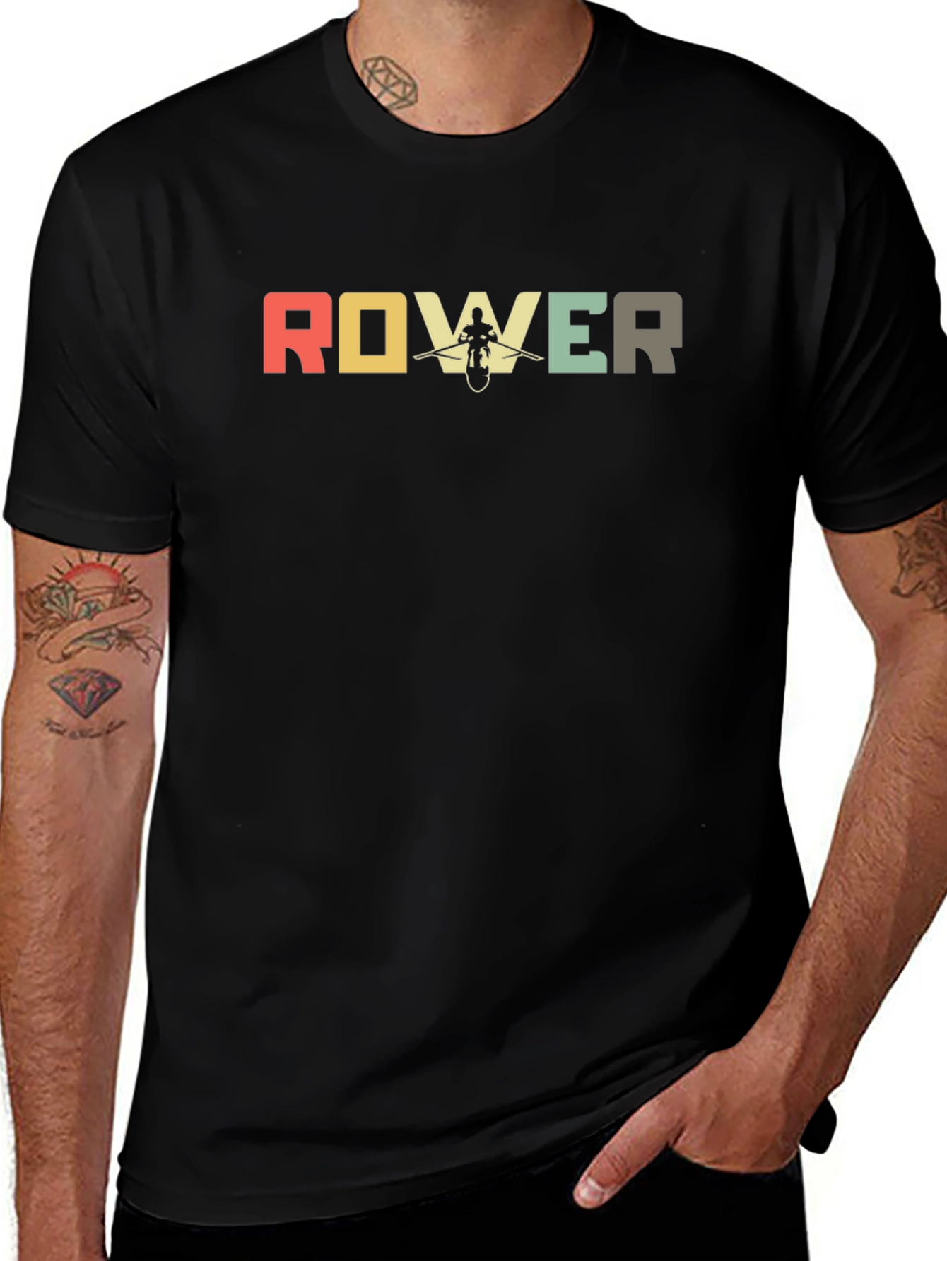 Variant 18 of Retro Rower T-Shirt - Vintage Rowing Design