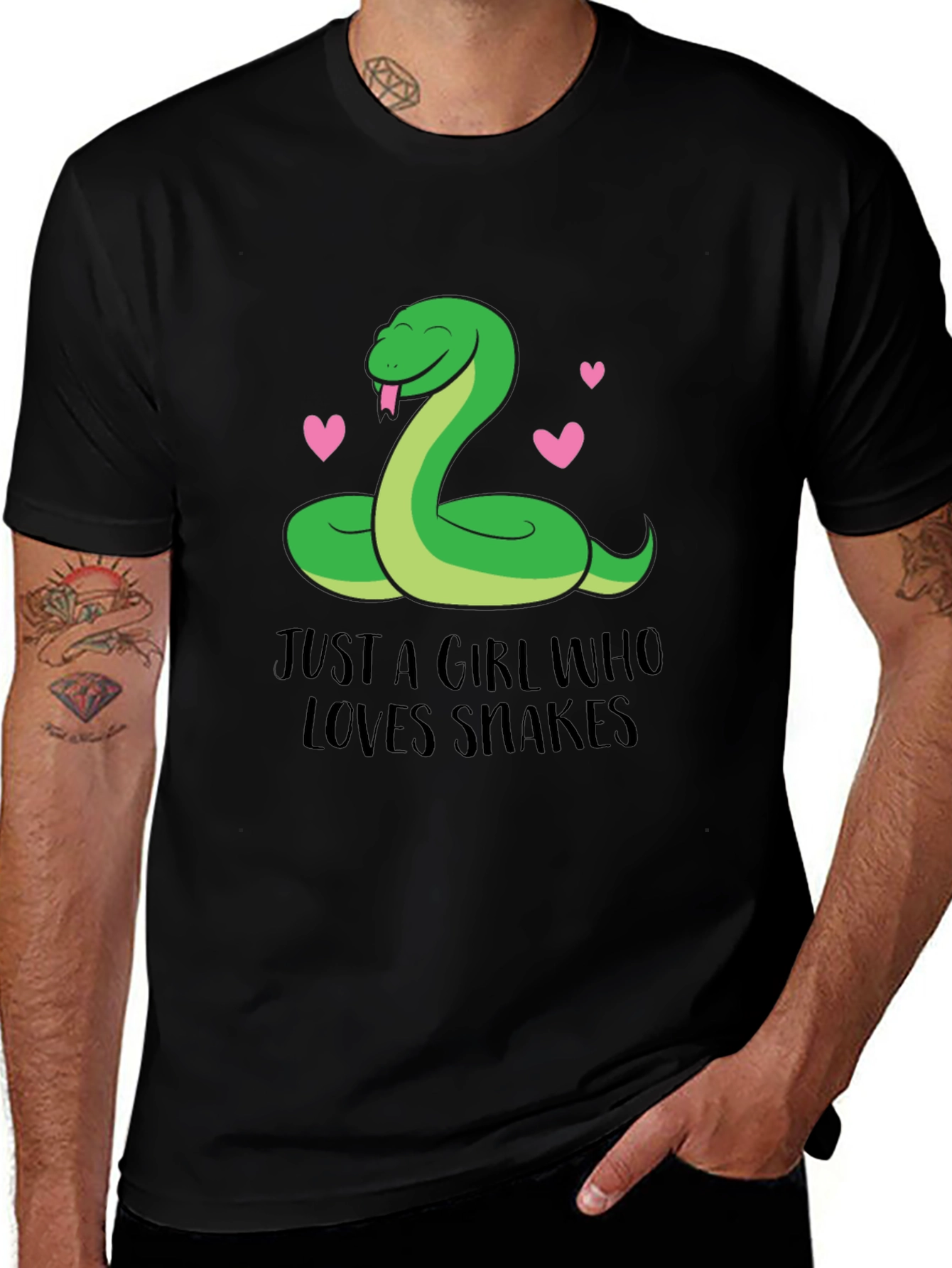 Variant 2 of Girl Who Loves Snakes T-Shirt