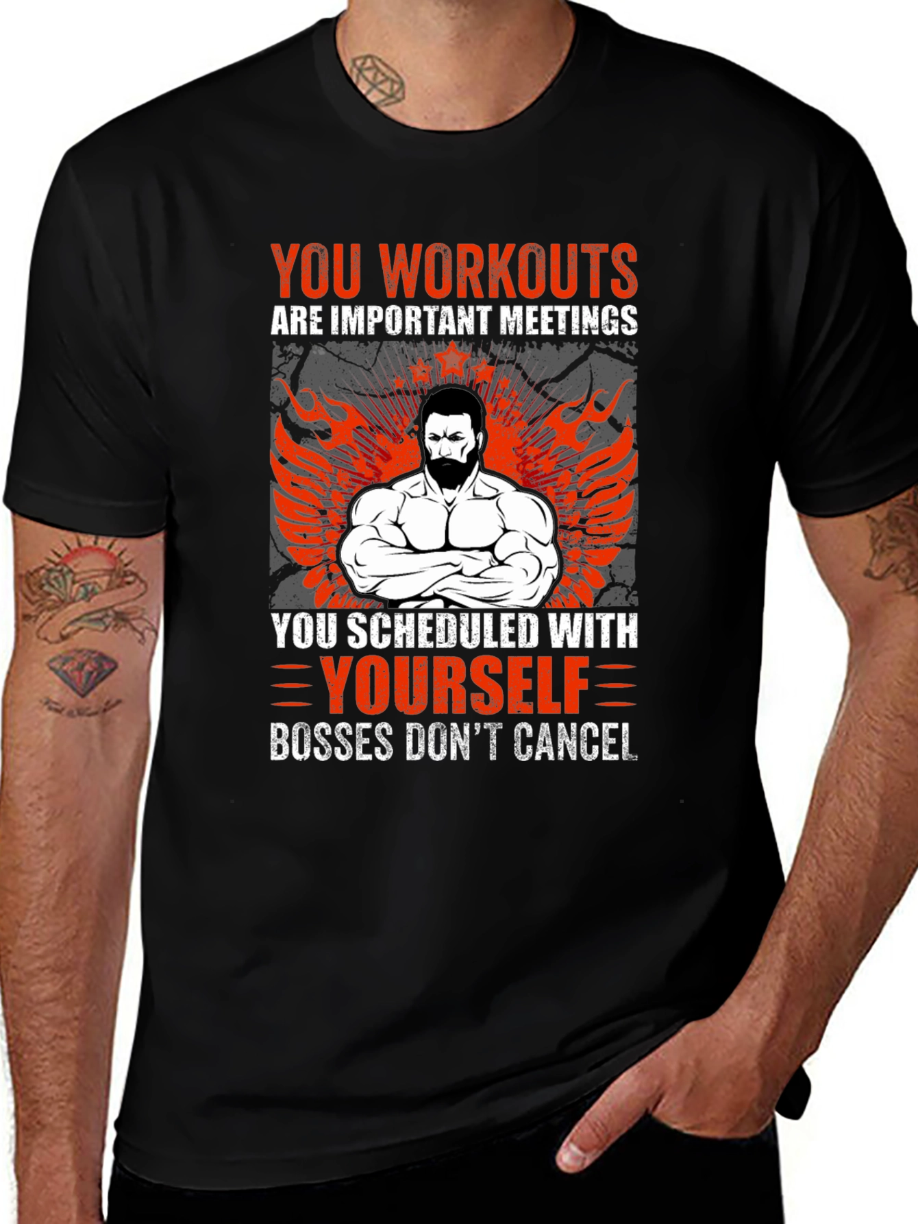 Variant 8 of Workout Motivation T-Shirt: You Workouts Are Important Meetings