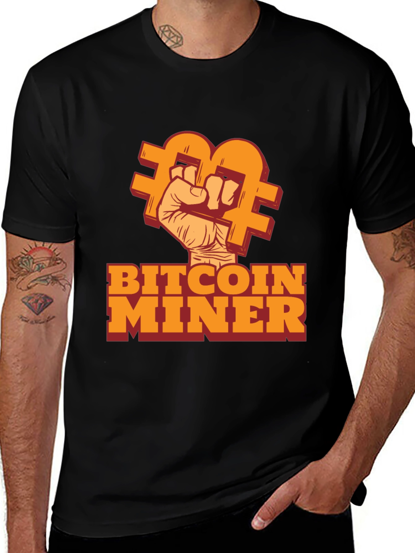 Bitcoin Miner Black T-Shirt - Crypto Enthusiast Tee