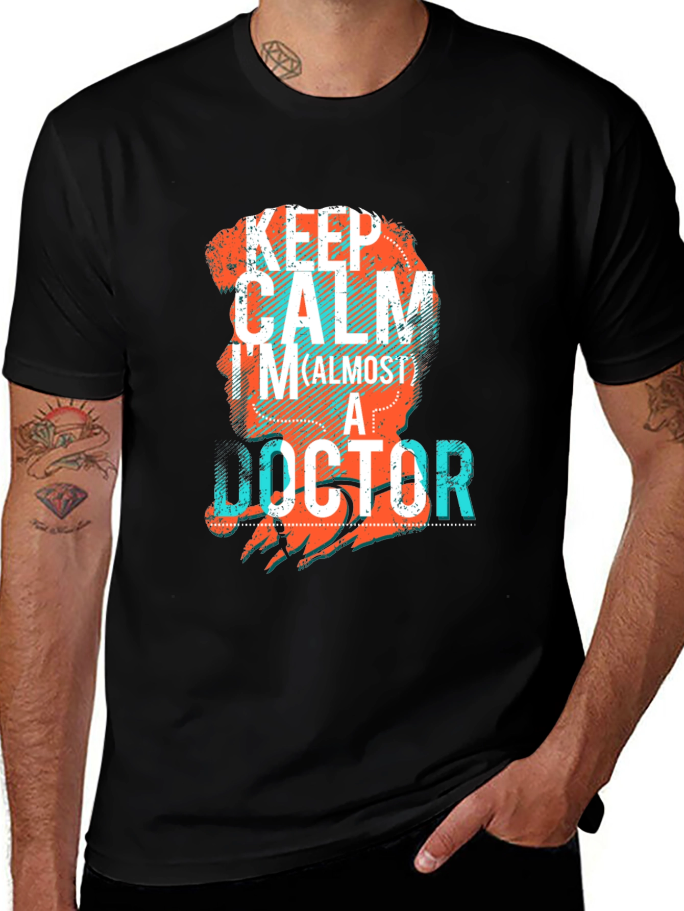Variant 13 of Keep Calm I'm (Almost) A Doctor T-Shirt