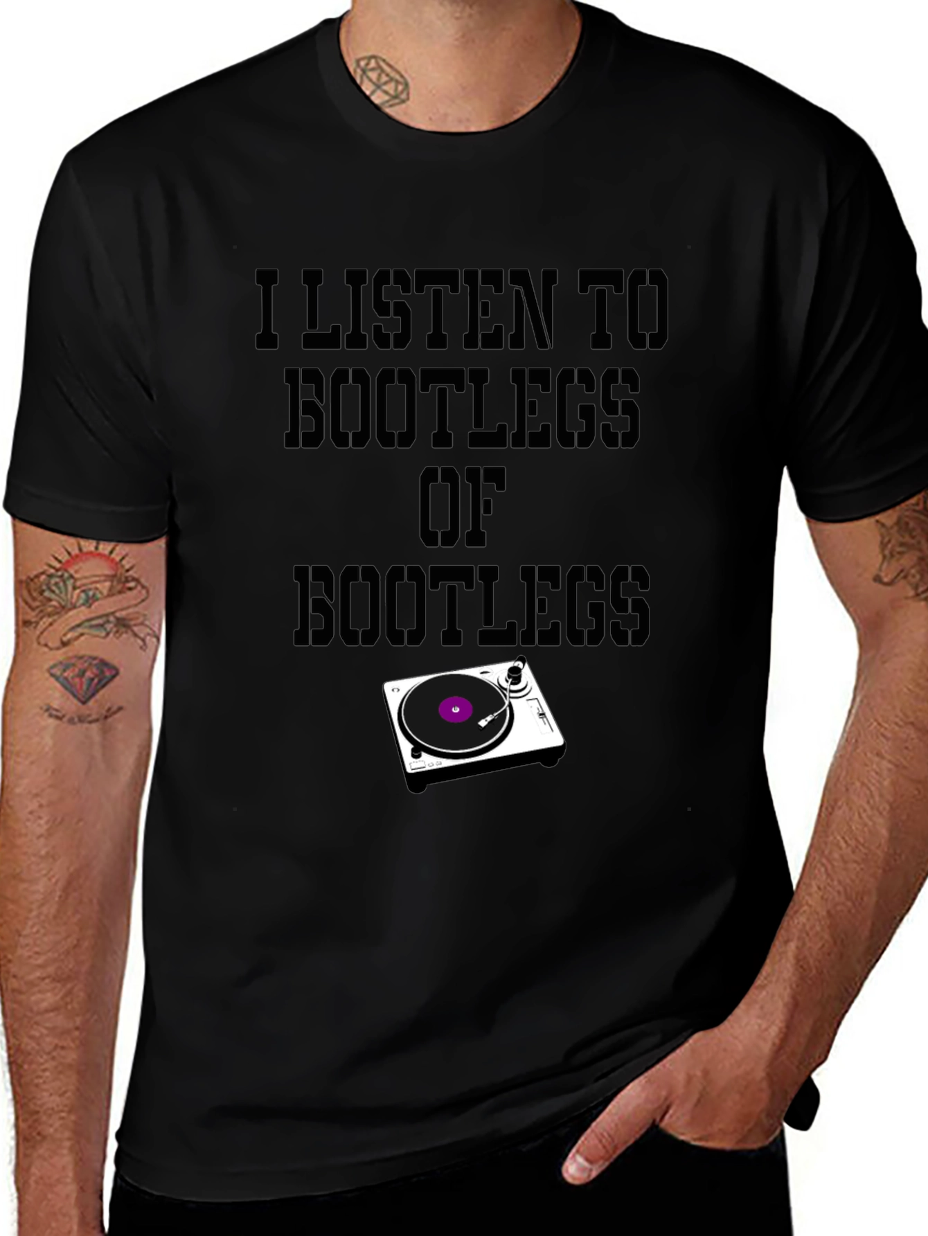 Variant 9 of I Listen to Bootlegs T-Shirt