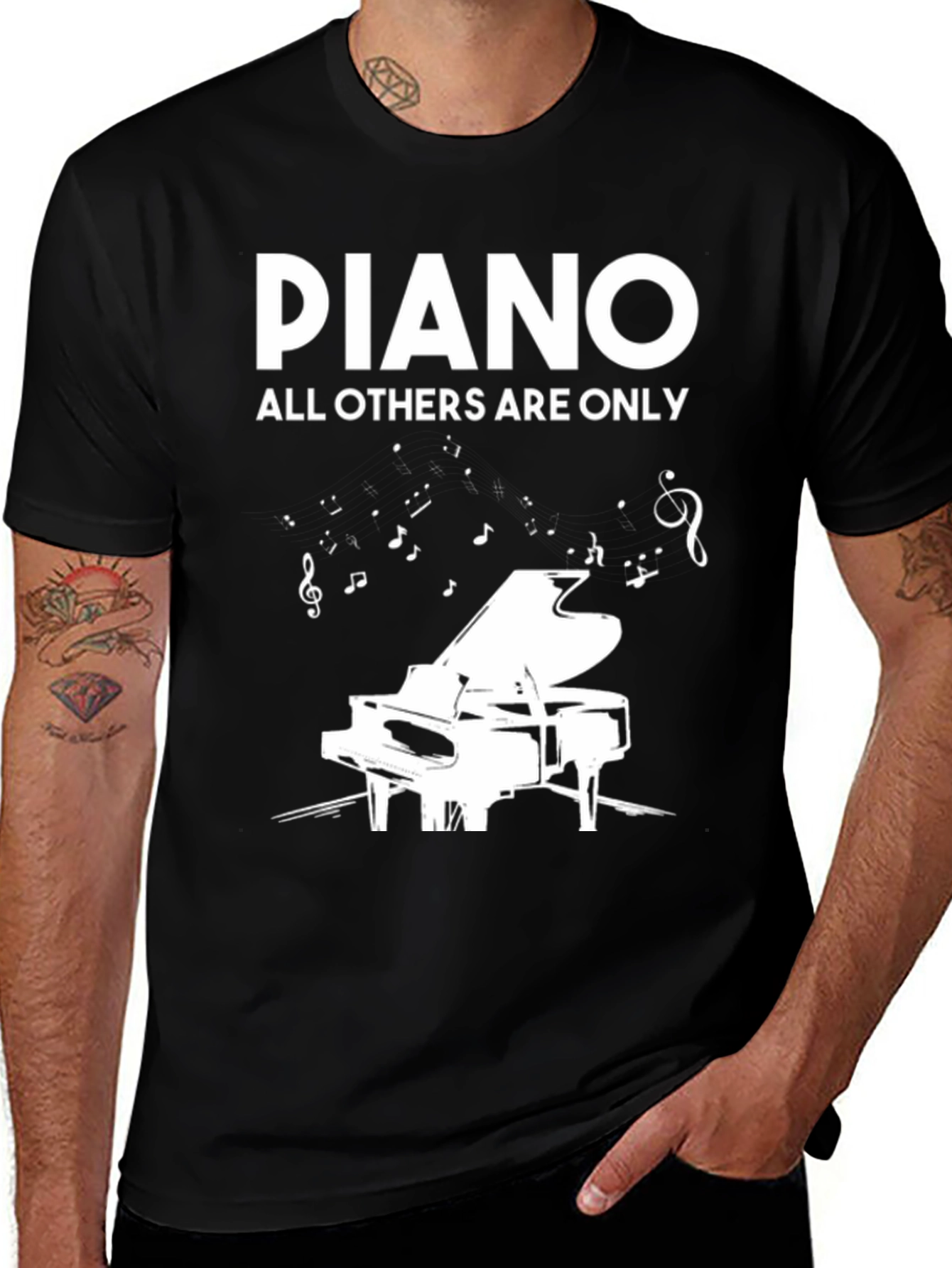 Variant 26 of Piano Lover's T-Shirt - Music is My Life!