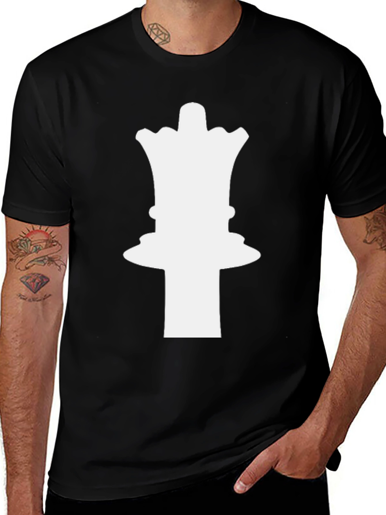Variant 23 of Chess Queen Graphic Tee - Stylish Black T-Shirt