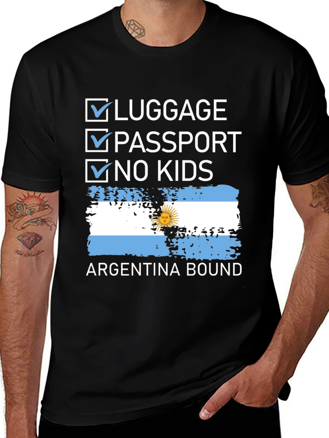 Argentina Bound Checklist T-Shirt 
