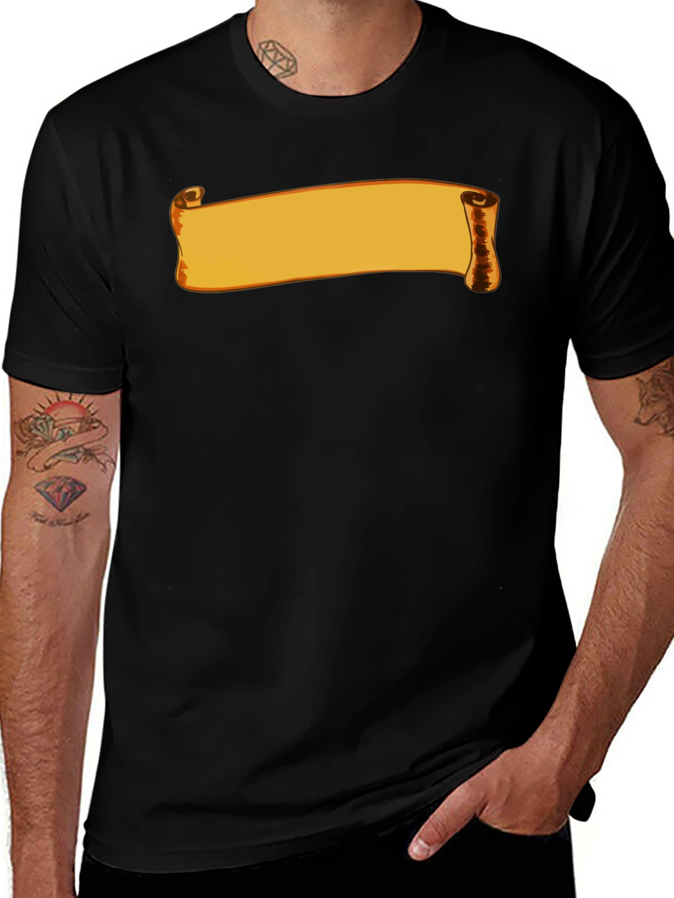 Scroll Graphic Black T-Shirt