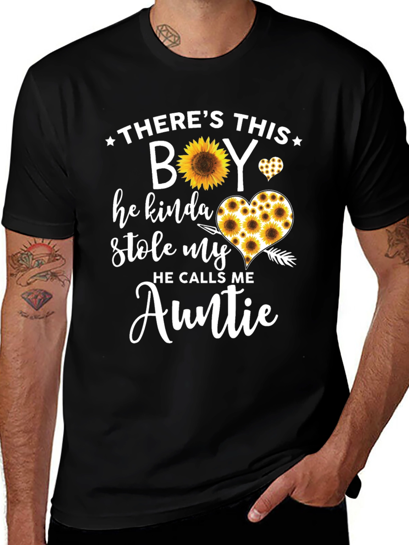 Variant 12 of Sunflower Auntie T-Shirt - "There's This Boy"