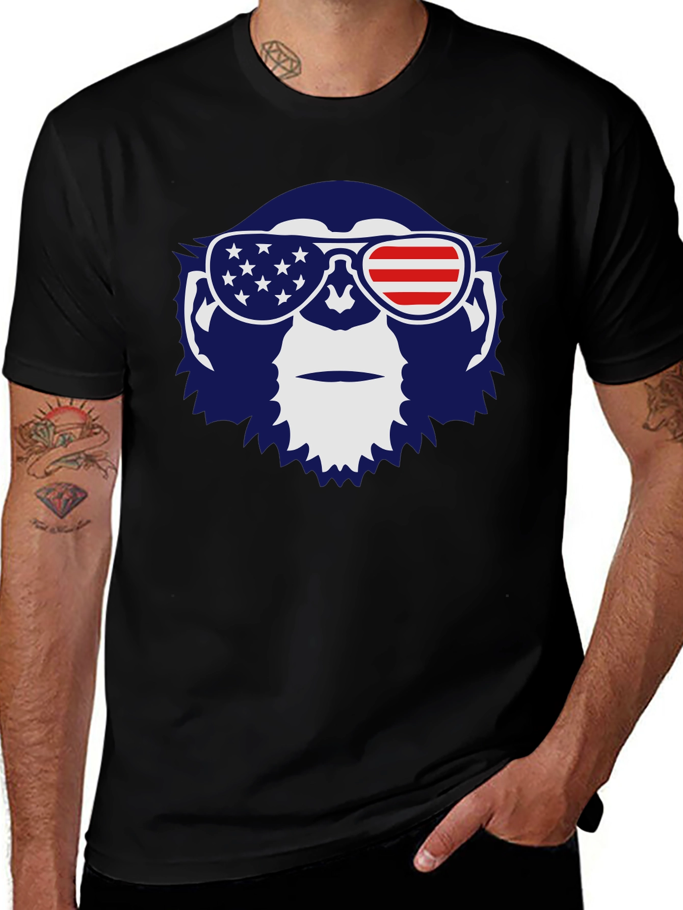Variant 21 of Patriotic Monkey Graphic Tee