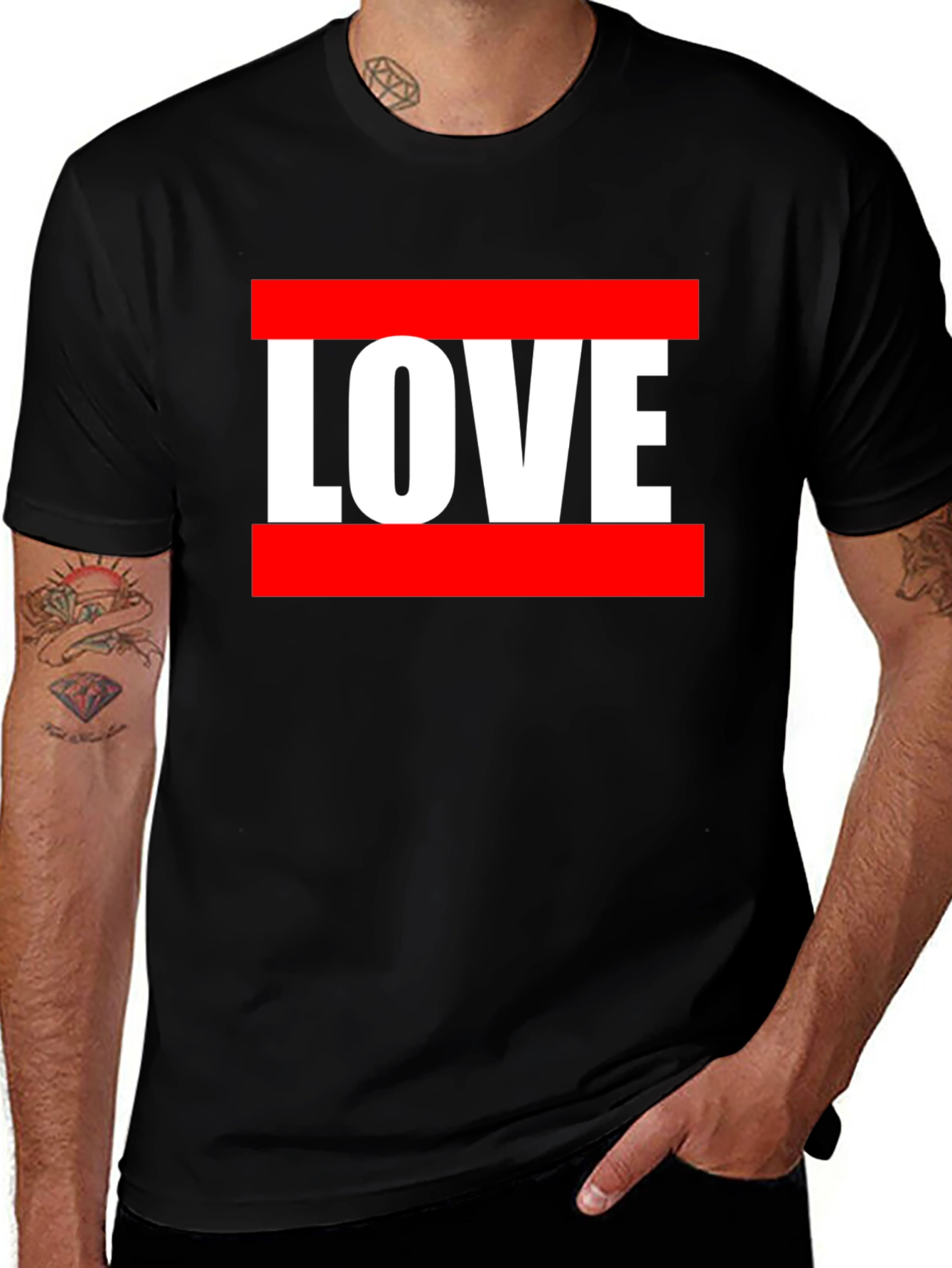 Variant 27 of Love Graphic Print Crew Neck T-Shirt