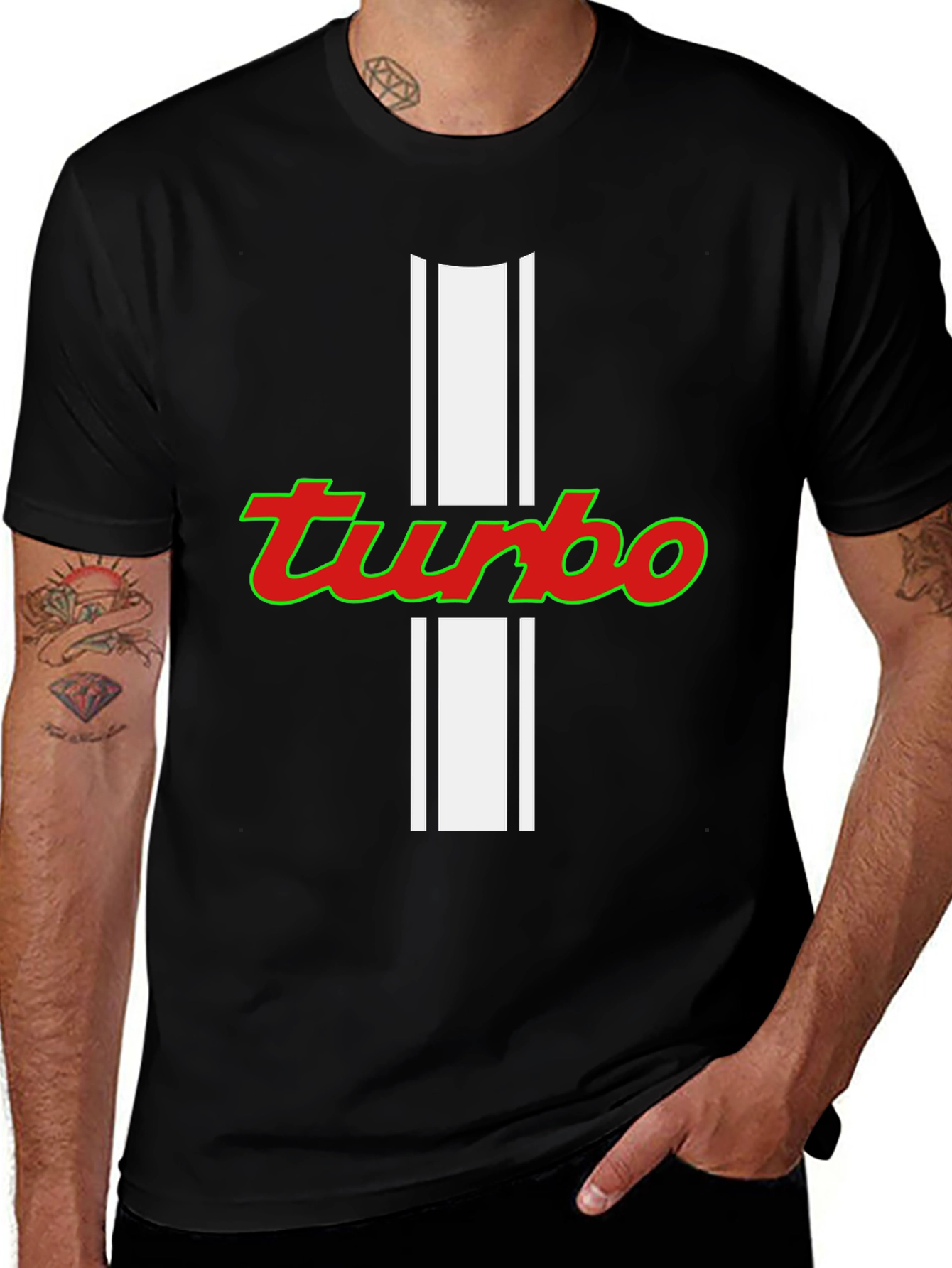 Variant 16 of Turbo Graphic Tee - Black Cotton Blend