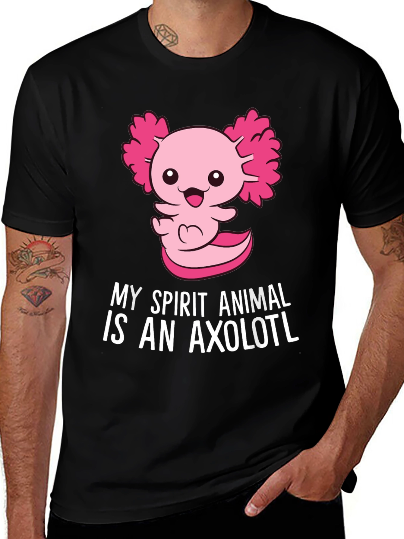 Variant 5 of Axolotl Spirit Animal Graphic Tee