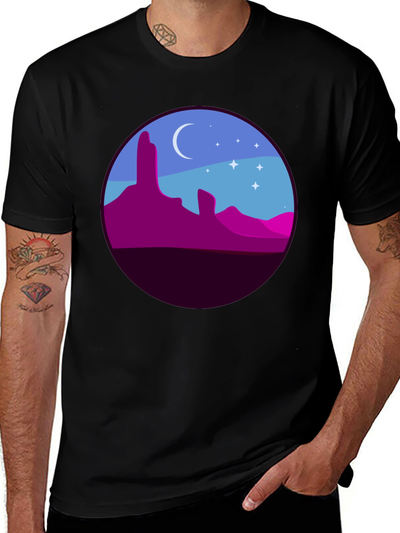 Variant 25 of Desert Nightscape Graphic Tee