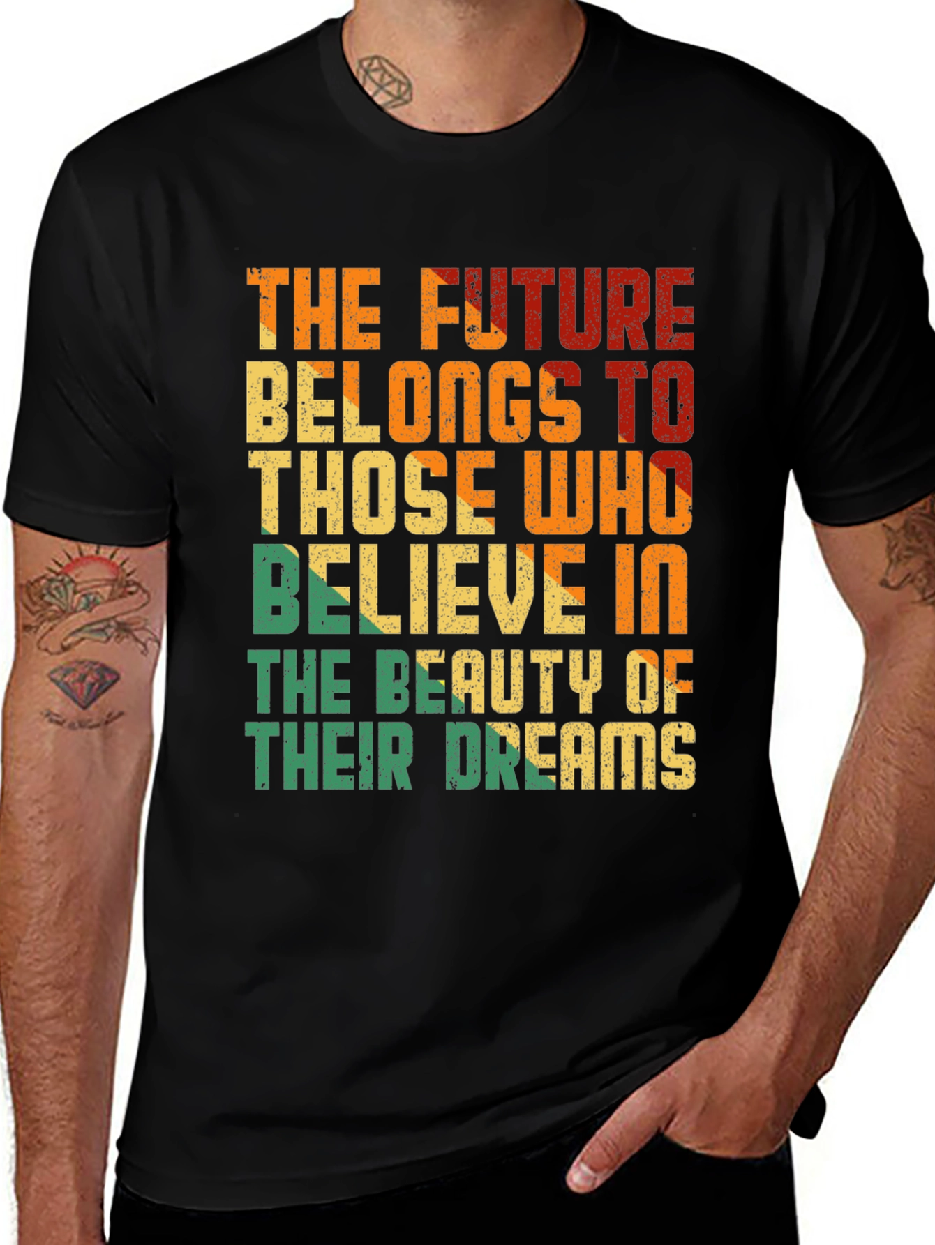 Variant 25 of Inspirational 'Future Belongs' Graphic T-Shirt