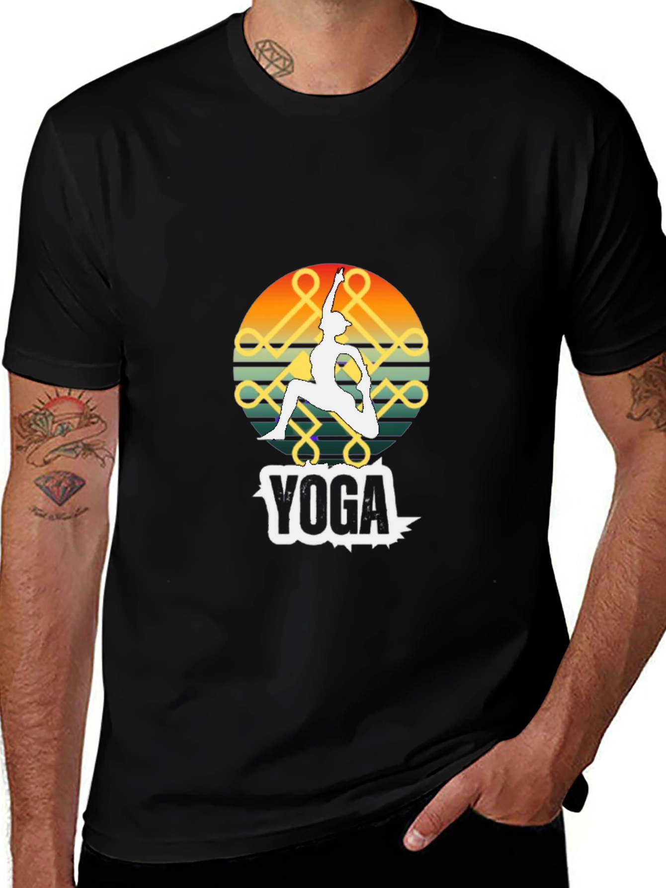 Variant 20 of Yoga Pose Graphic Tee - Meditative Style Shirt