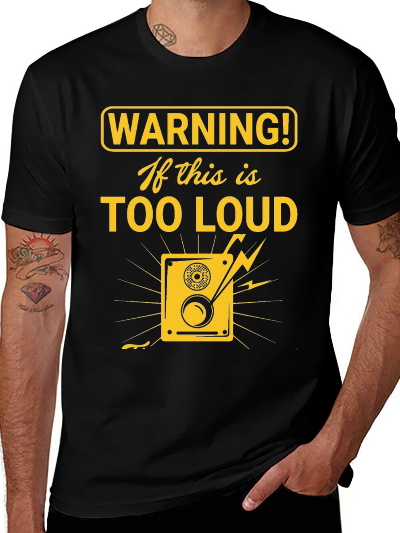 Variant 4 of Warning Too Loud Funny Graphic T-Shirt