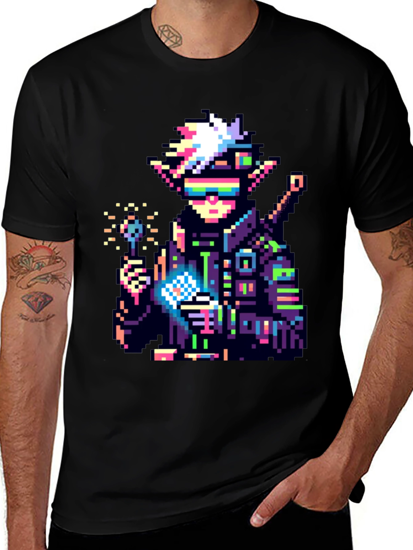 Variant 7 of Pixel Cyberpunk Elf T-Shirt