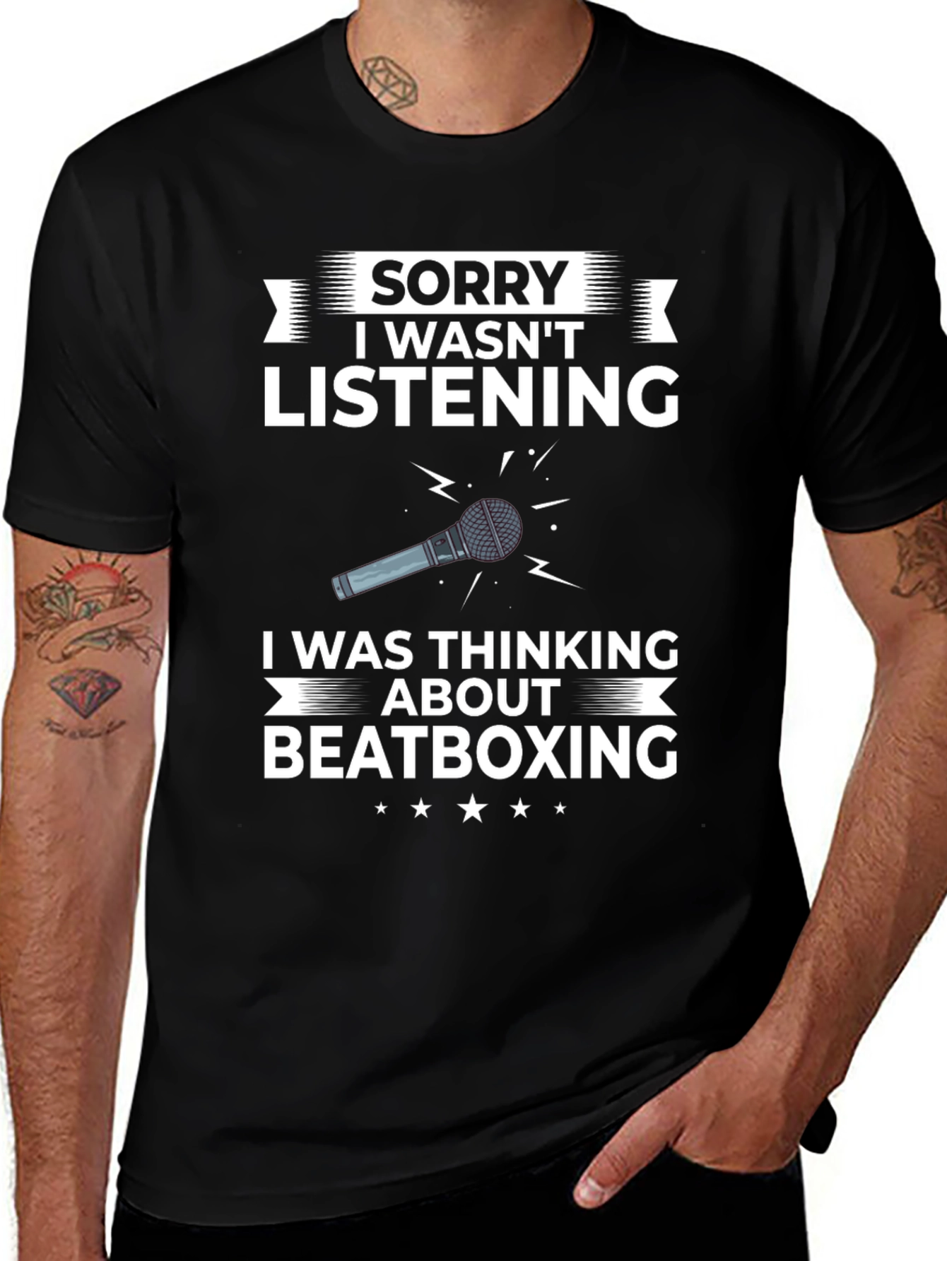 Variant 13 of Sorry I Wasn't Listening Beatboxing T-Shirt