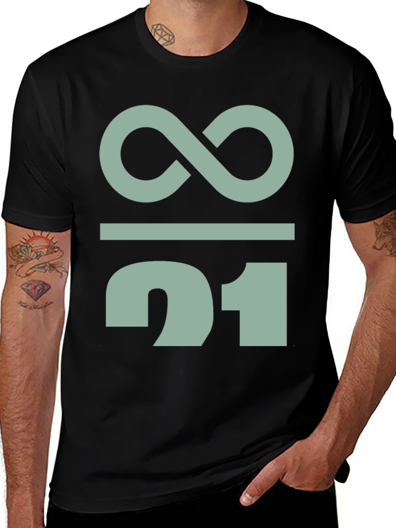 Variant 11 of Infinity Over 21 Graphic Tee - Black