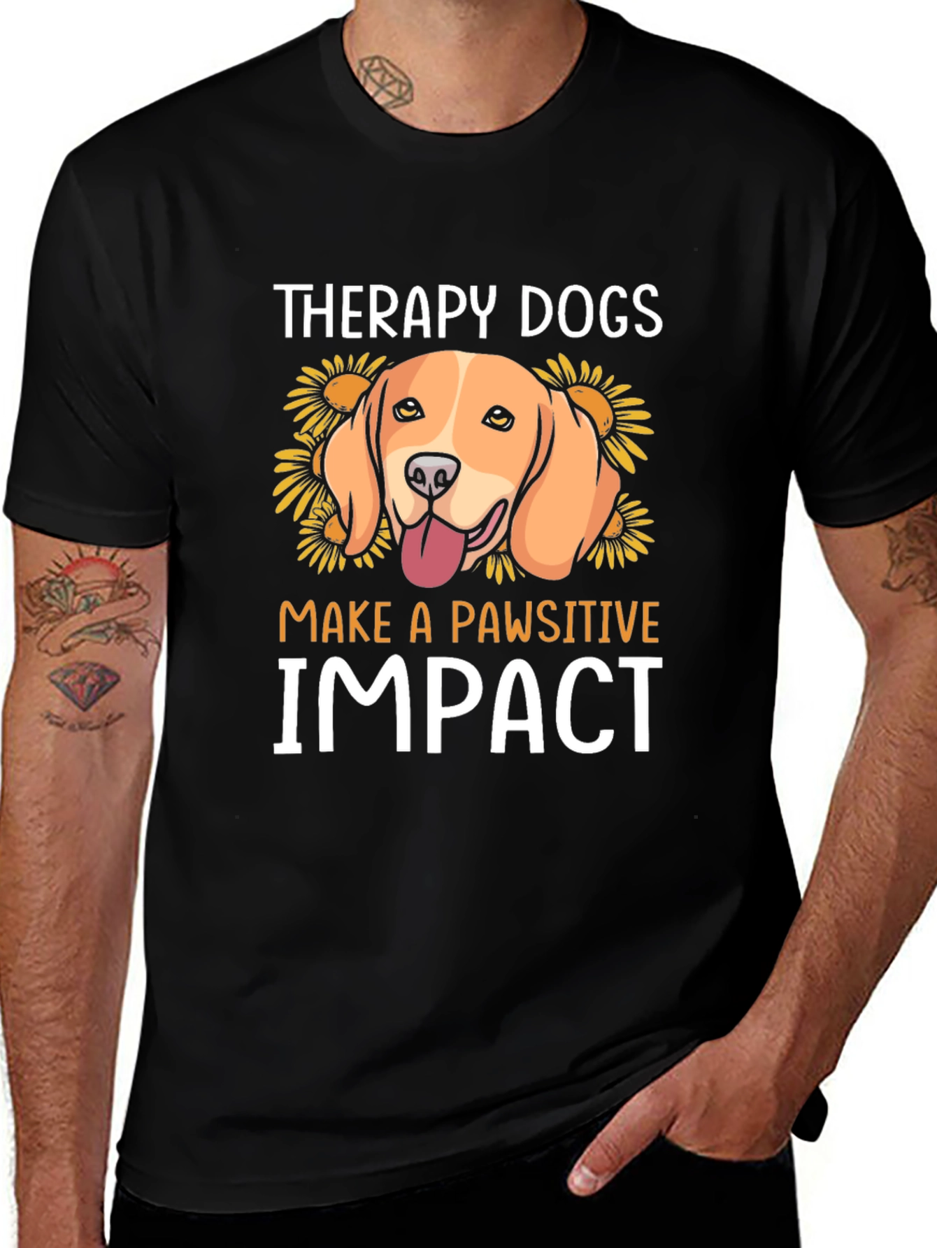 Therapy Dogs "Pawsitive Impact" Graphic T-Shirt