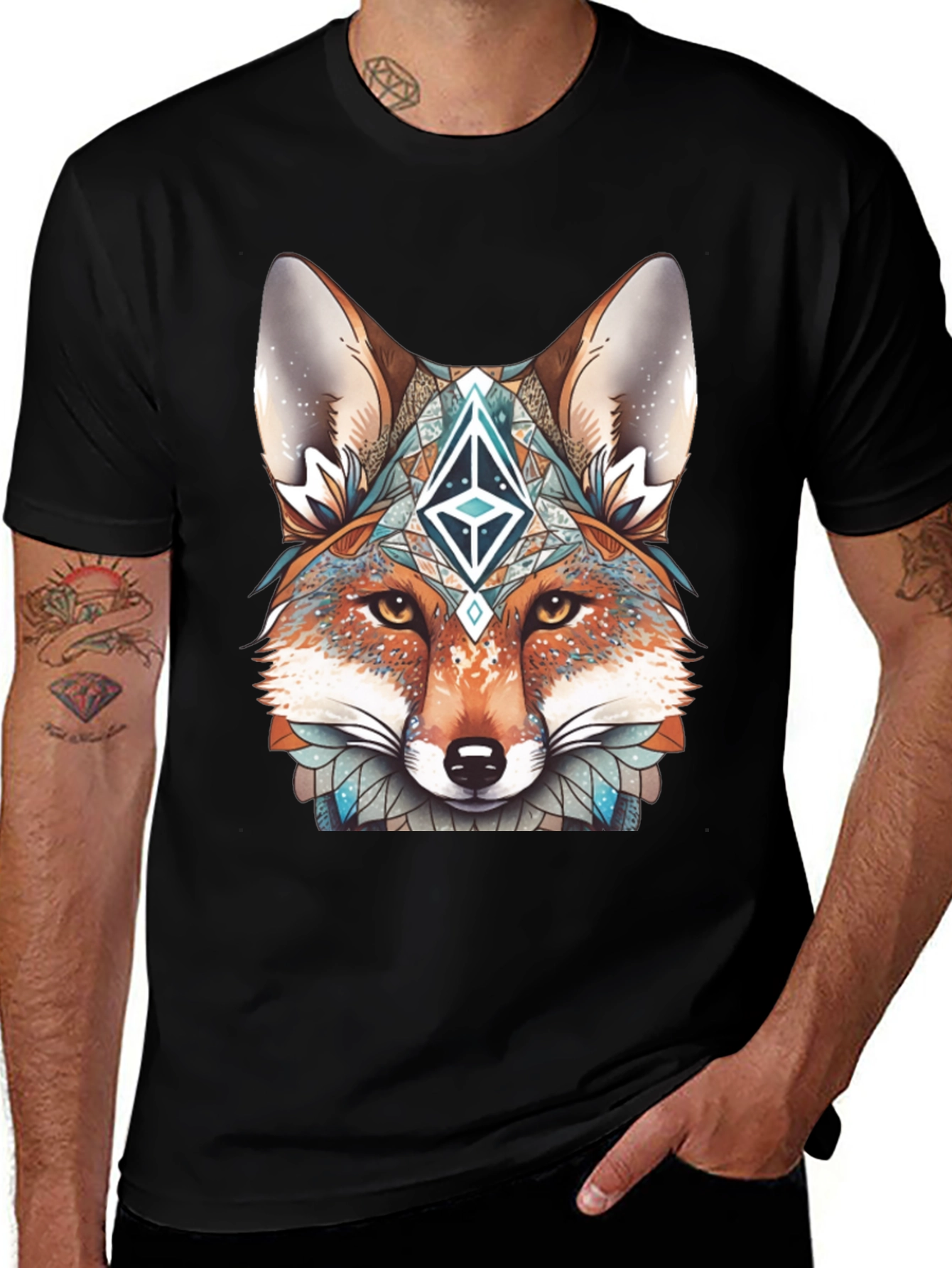 Variant 20 of Fox Head Graphic T-Shirt - Unique Design