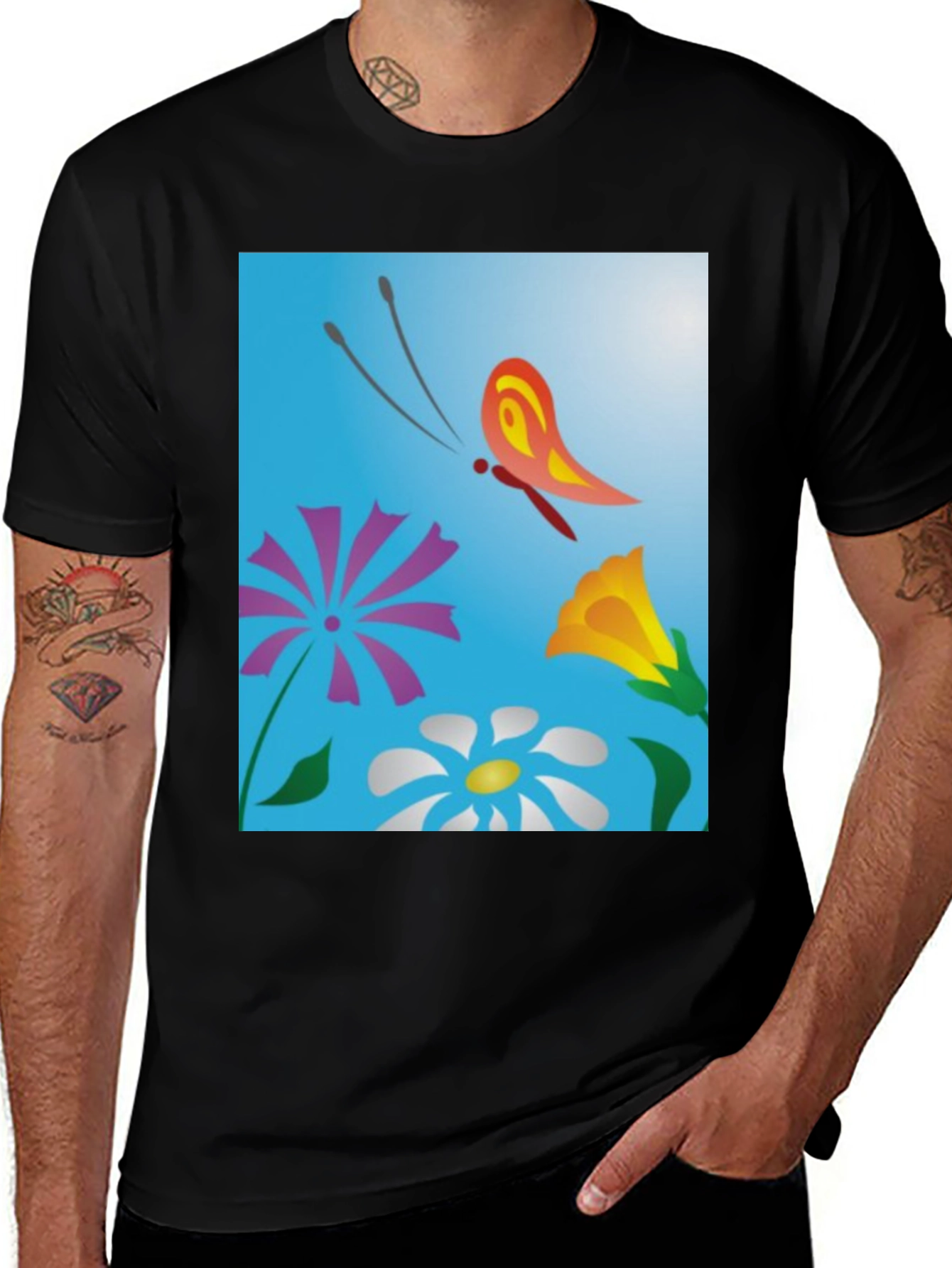 Butterfly Garden Graphic T-Shirt