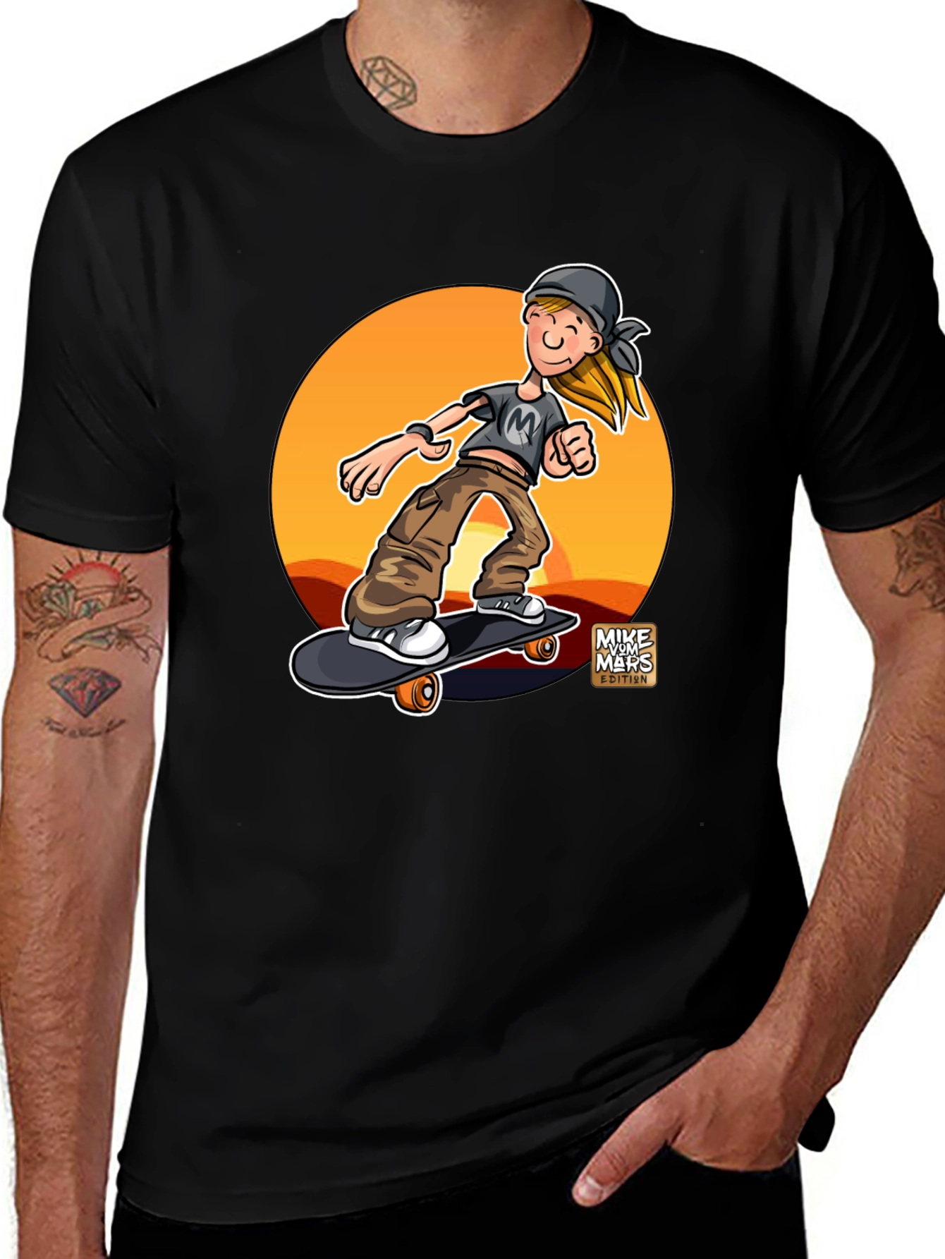Variant 5 of Skateboarder Graphic Tee - Cool & Casual Style