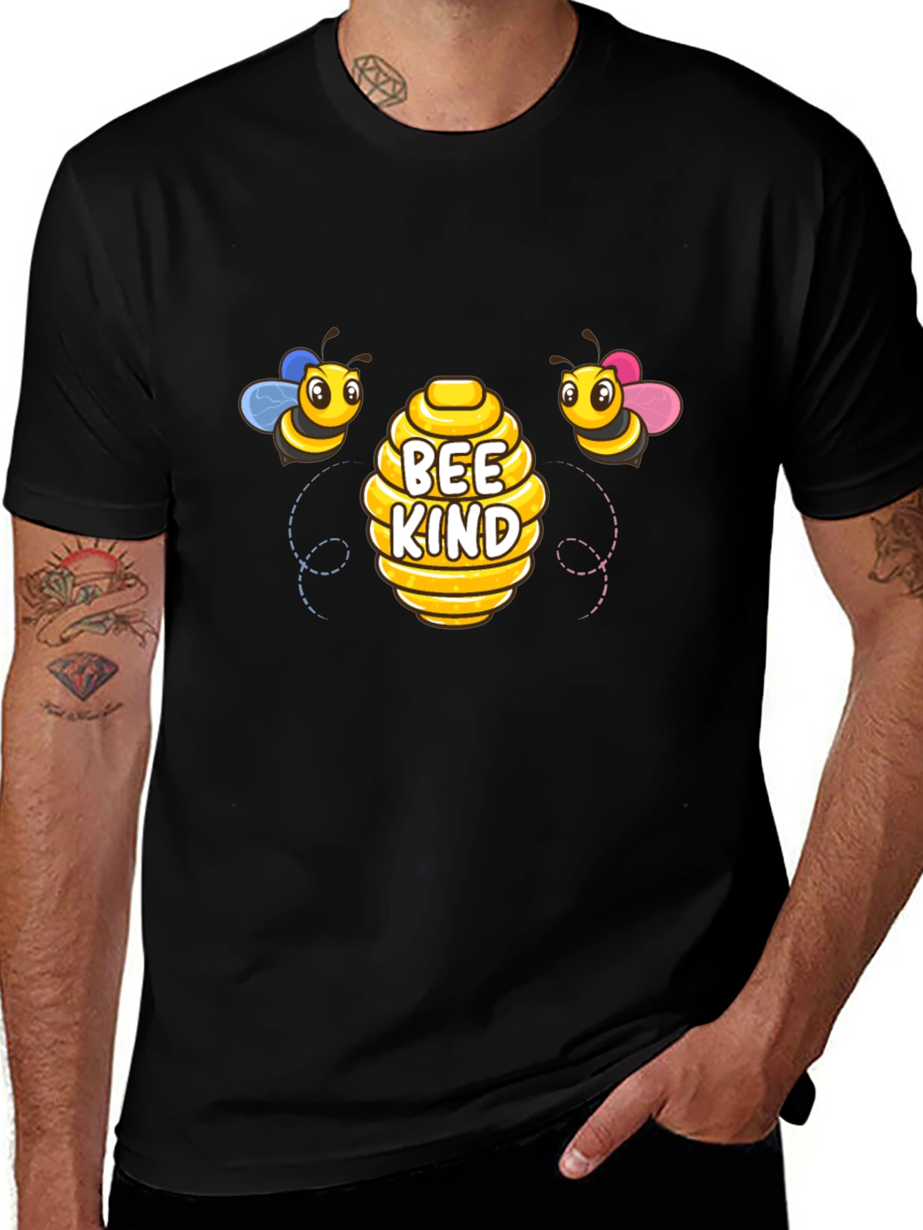 Variant 29 of Bee Kind Black Graphic Tee