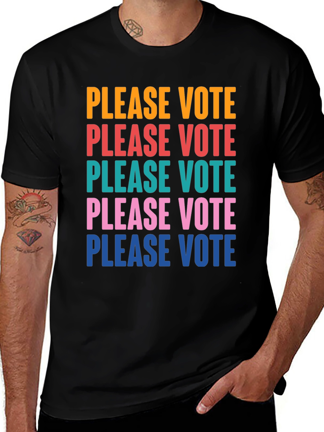 Variant 11 of Please Vote Graphic Tee - Political Awareness