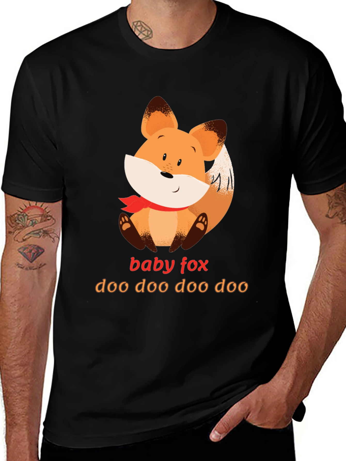 Variant 12 of Baby Fox T-Shirt - 'Doo Doo Doo' Cute Animal Tee